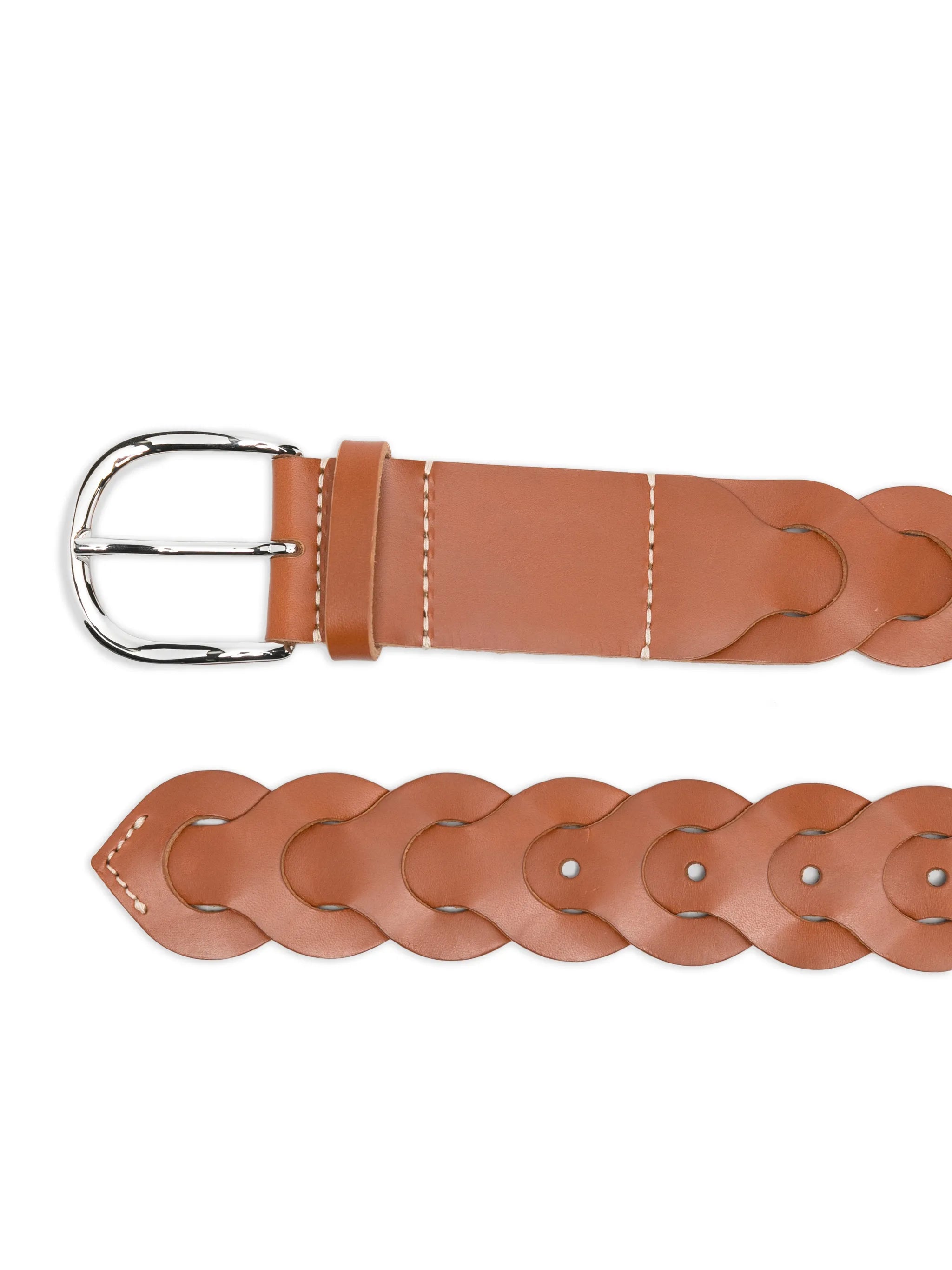 Edena braided leather belt