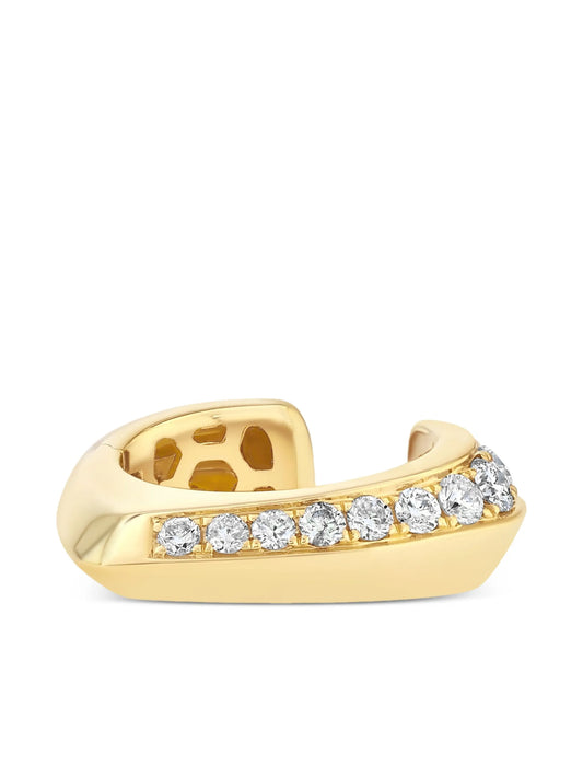 18CT yellow gold Diamond Knife Edge earring