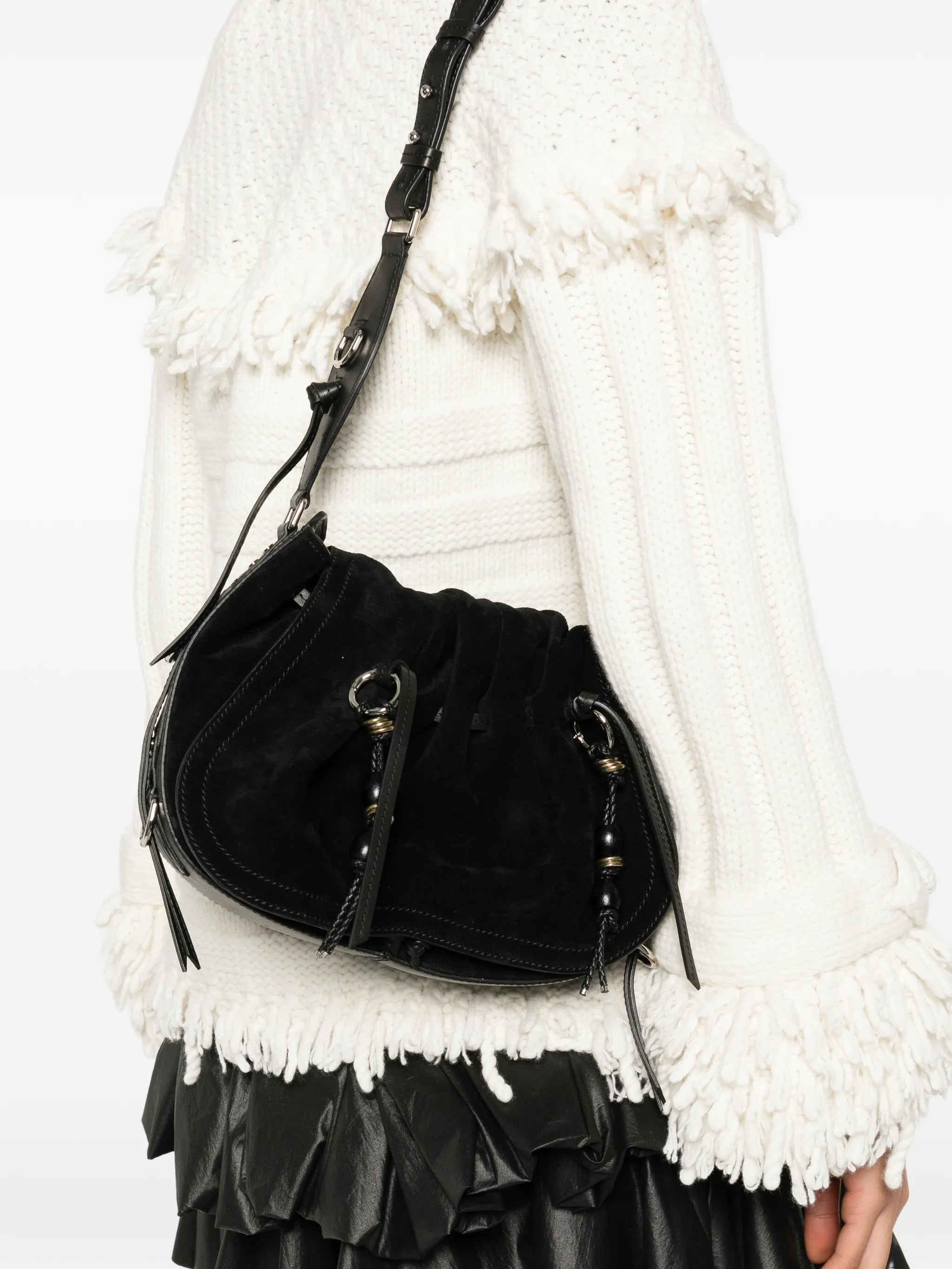 Bolton suede shoulder bag