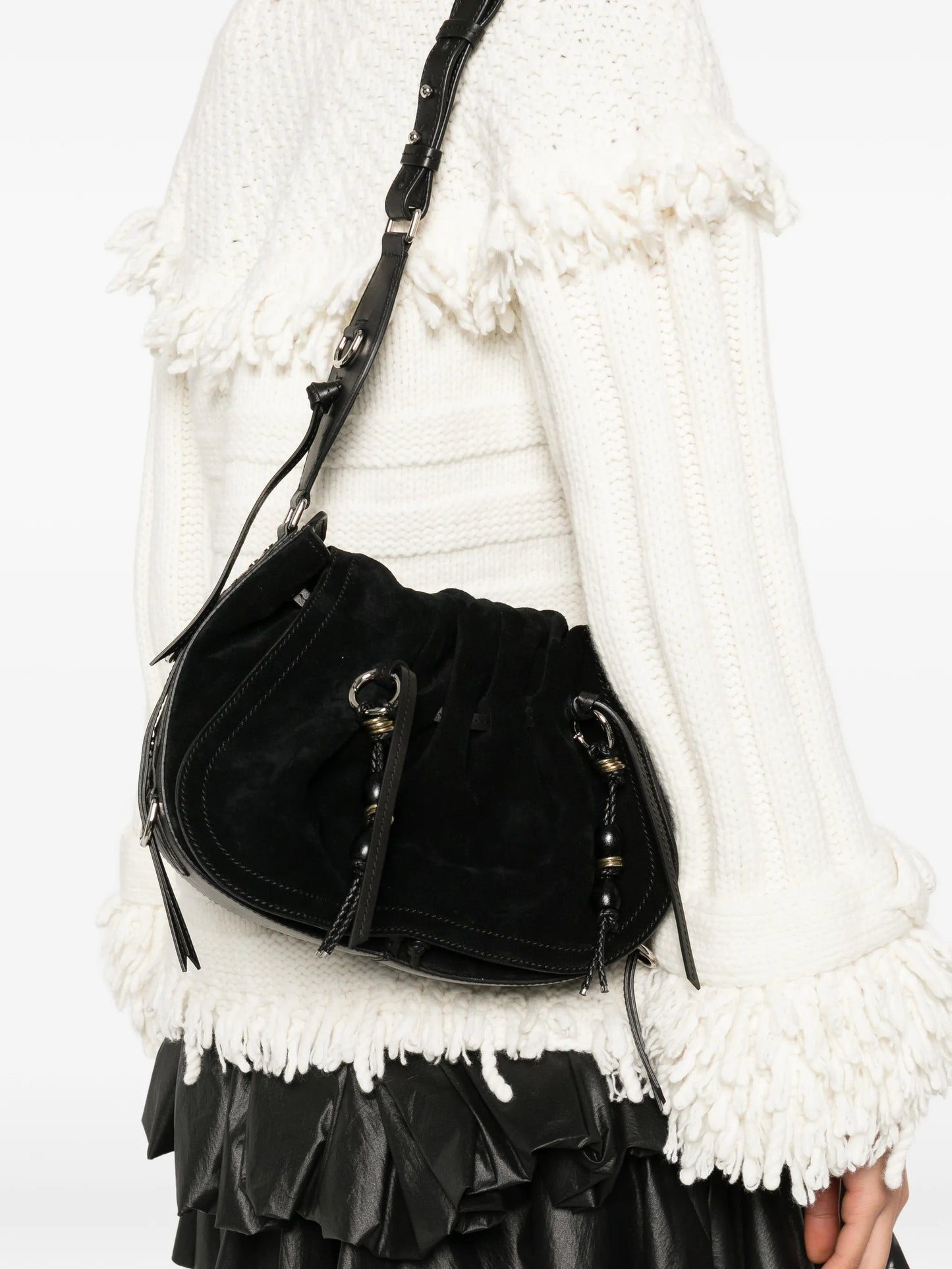 Bolton suede shoulder bag