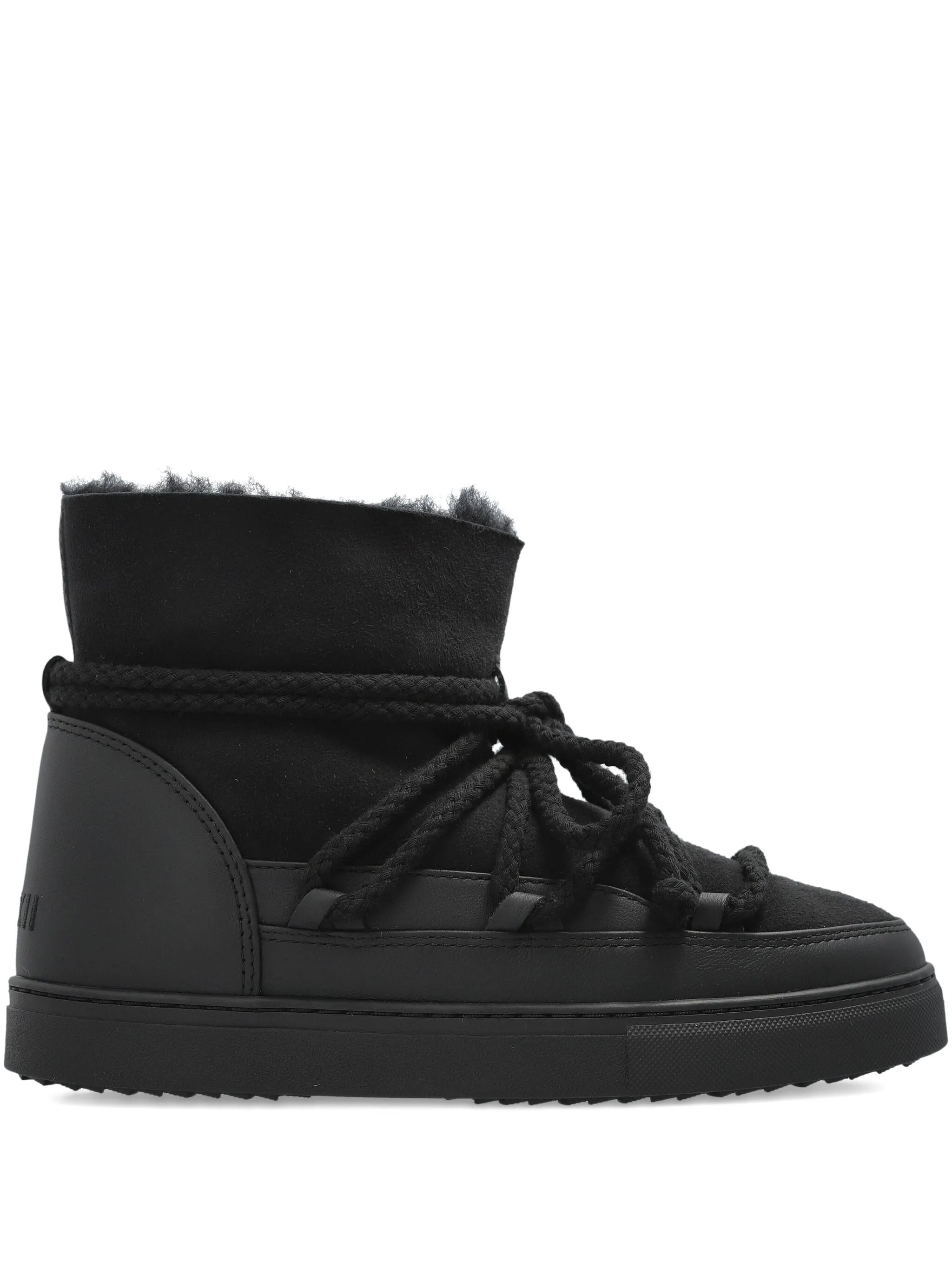 rope-laces lined ankle boots