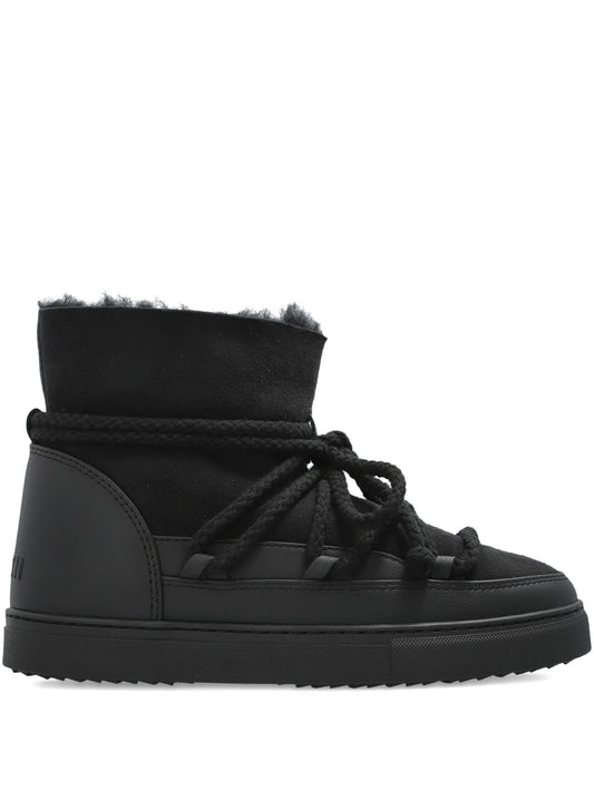 rope-laces lined ankle boots