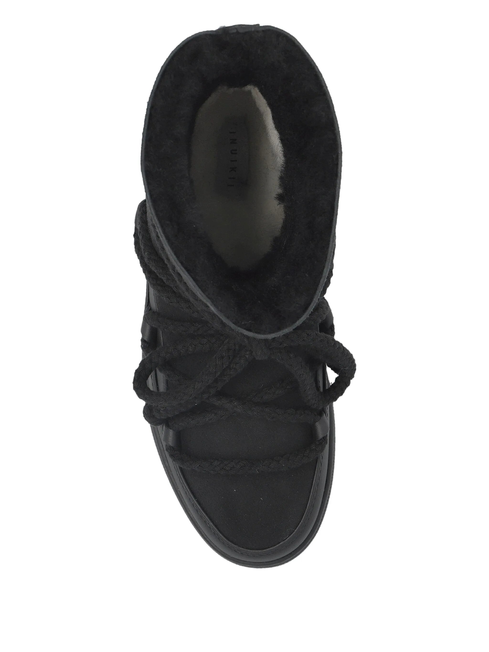 rope-laces lined ankle boots
