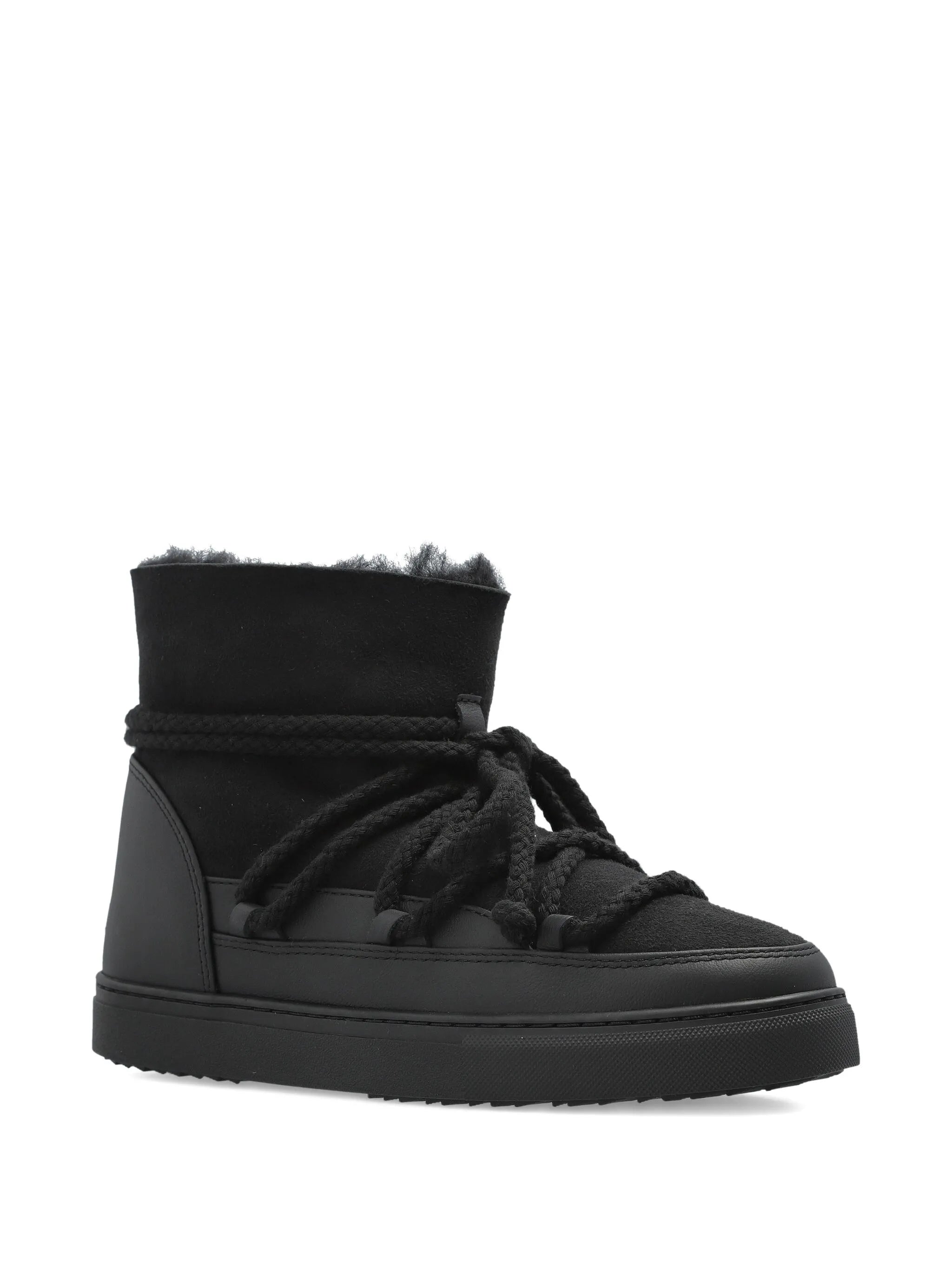 rope-laces lined ankle boots