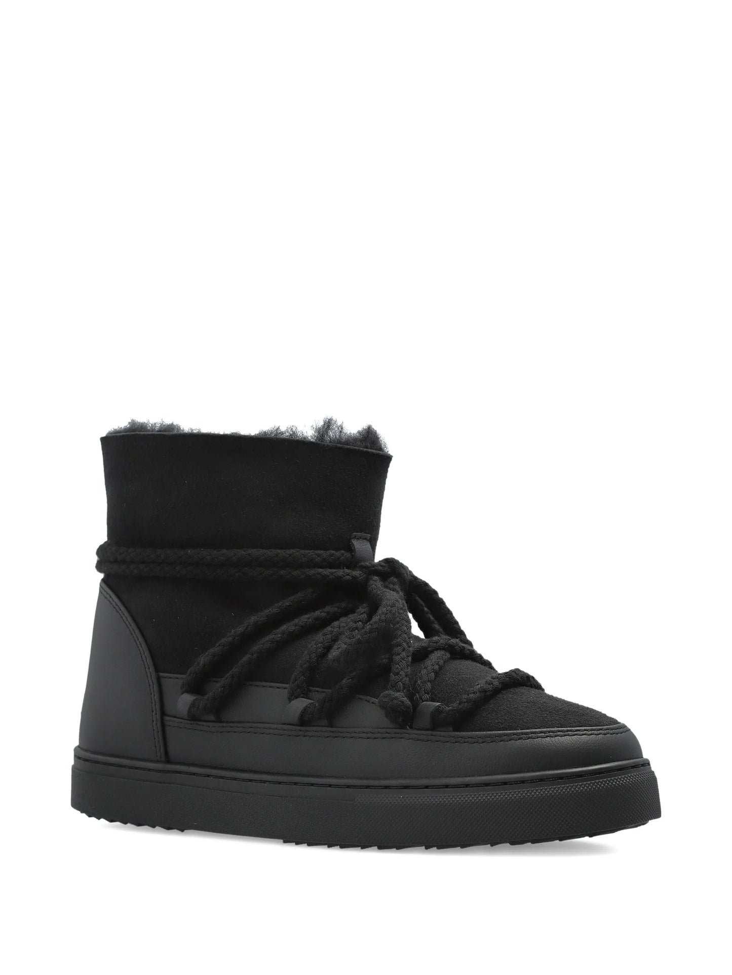 rope-laces lined ankle boots