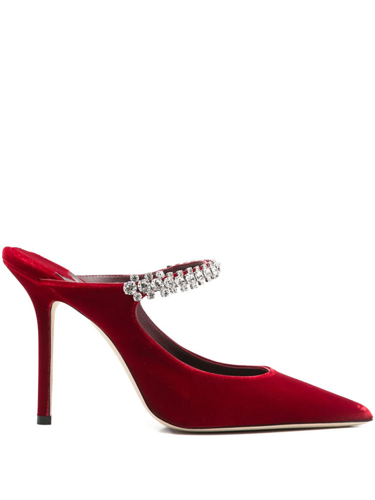 Bing 100 crystal-embellished mules
