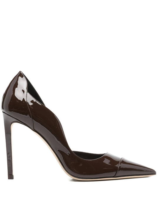 Brigitte 100mm patent-leather pumps