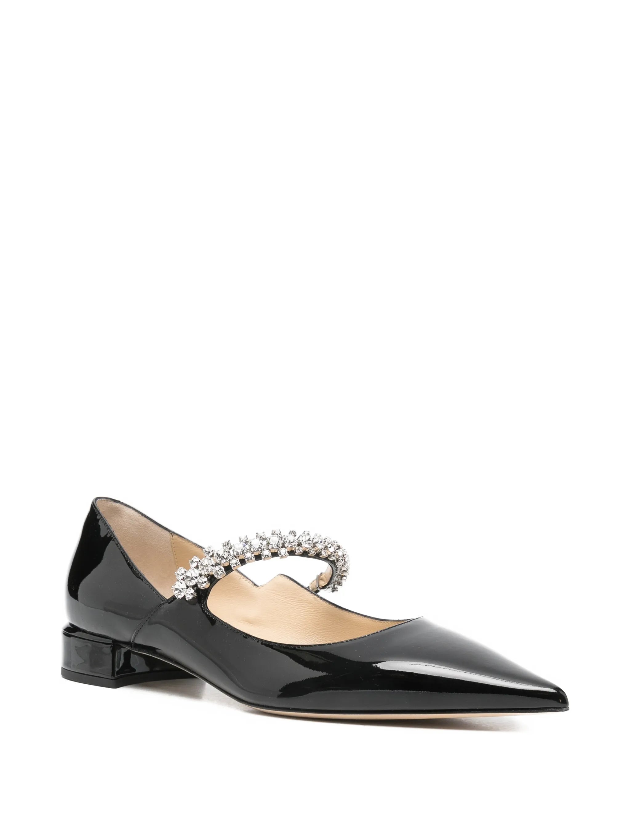 Bing crystal-embellished flat pumps