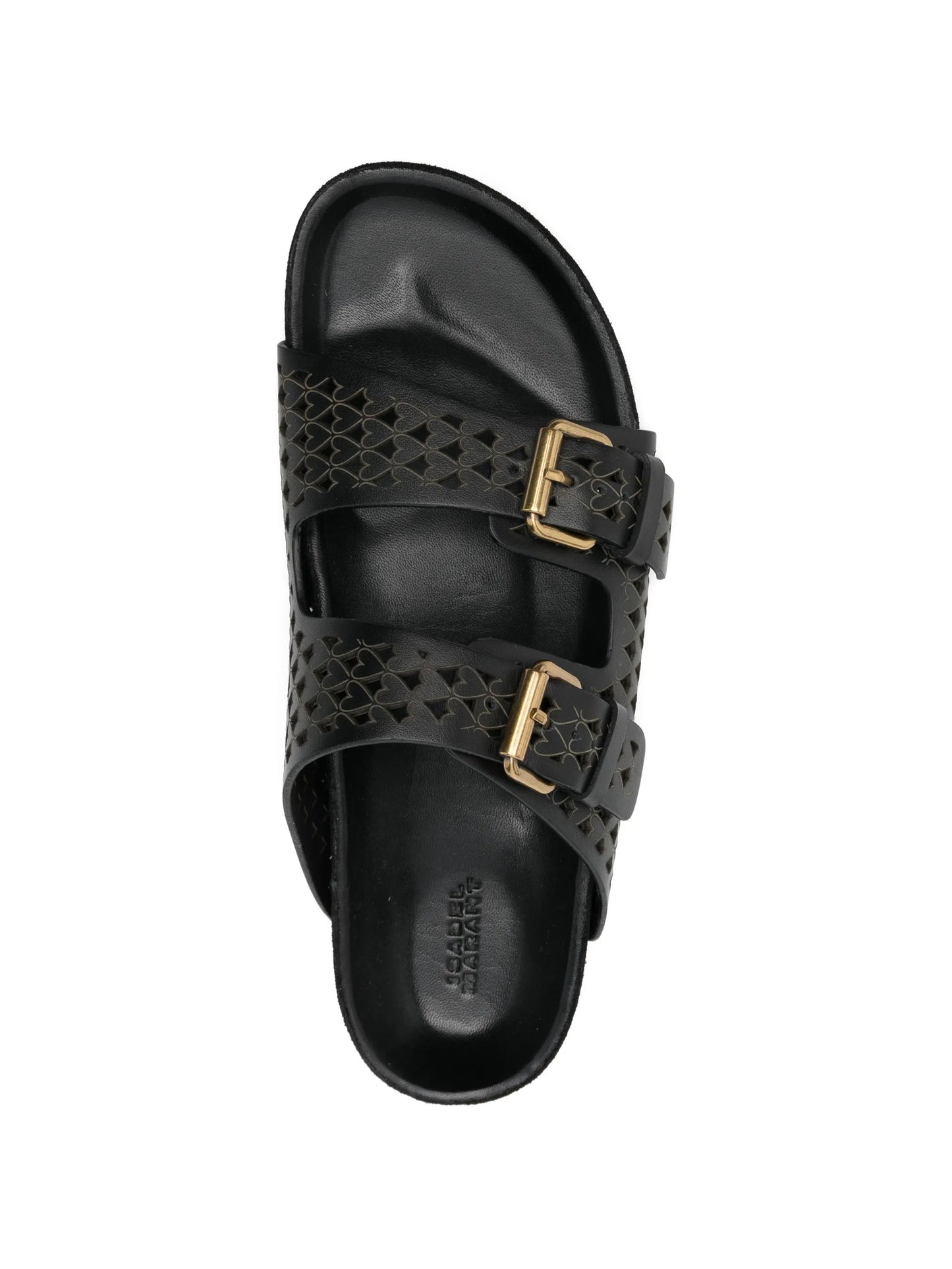 Lennyo cutout buckle flat sandals