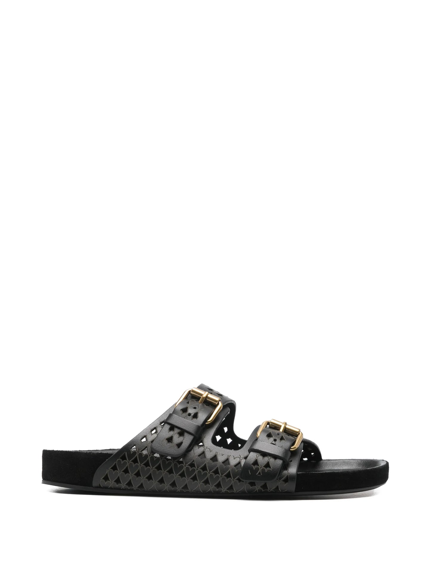 Lennyo cutout buckle flat sandals