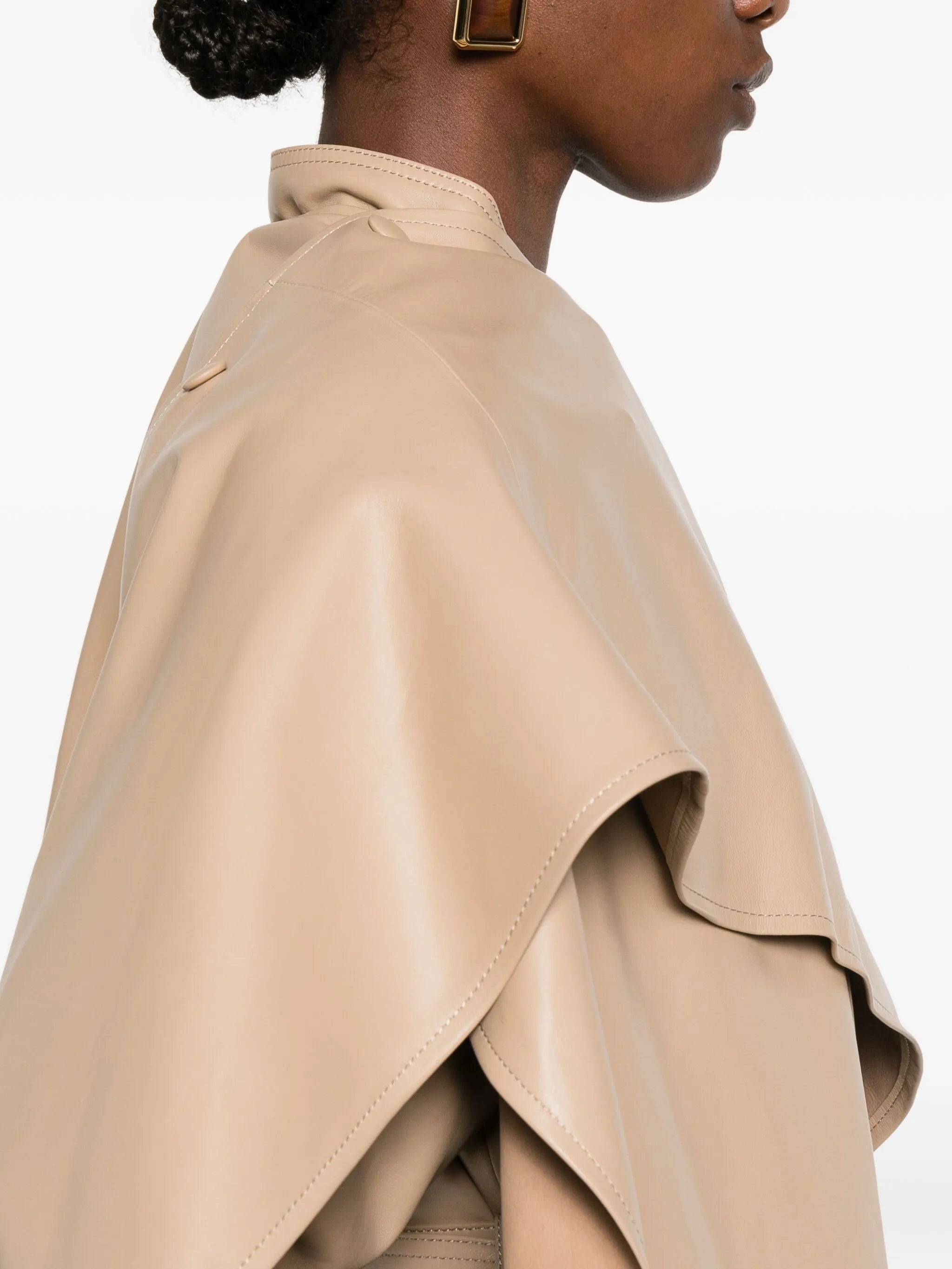 Nina leather coat