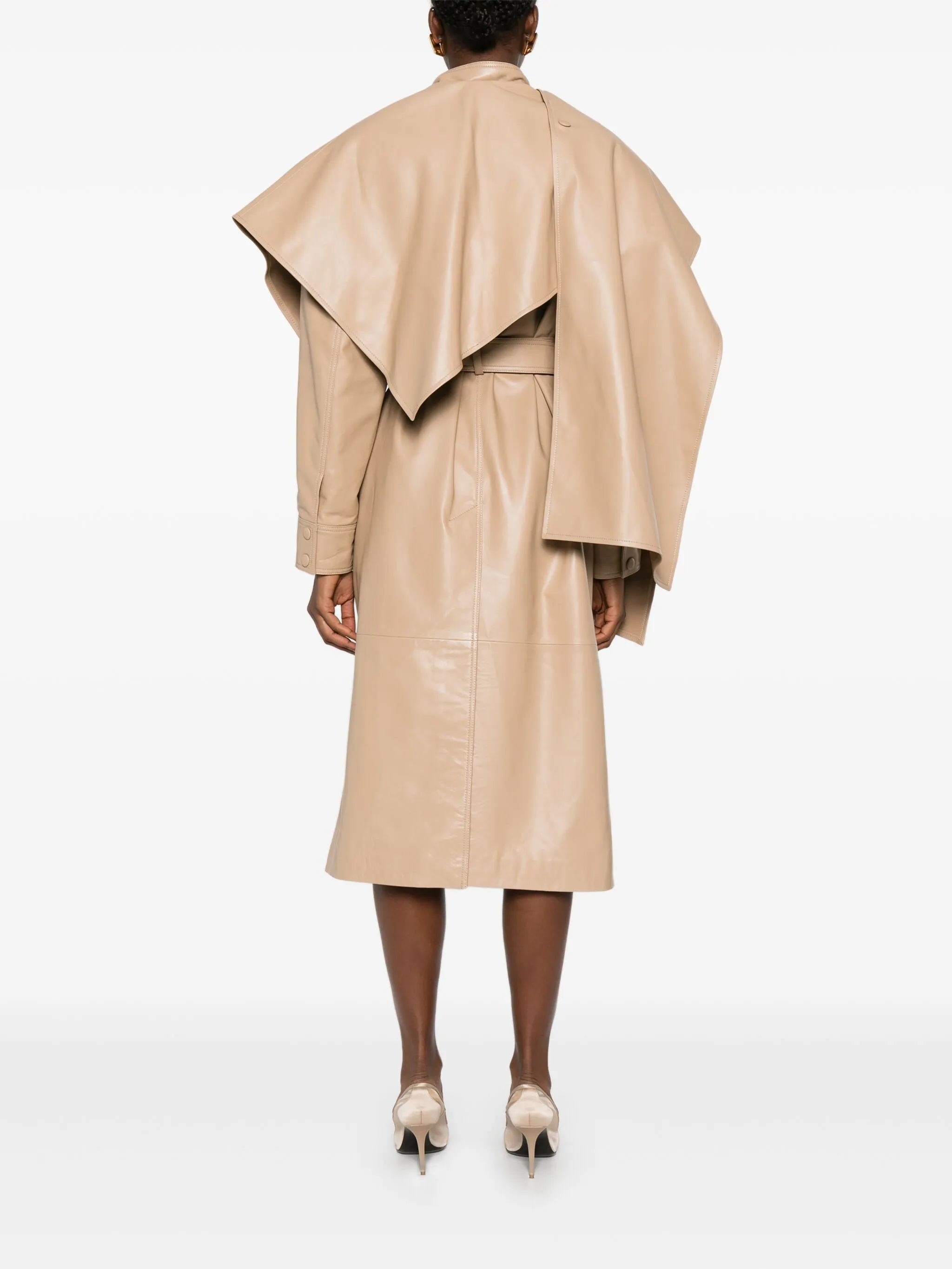 Nina leather coat
