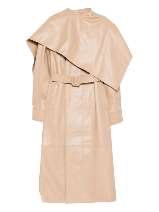 Nina leather coat
