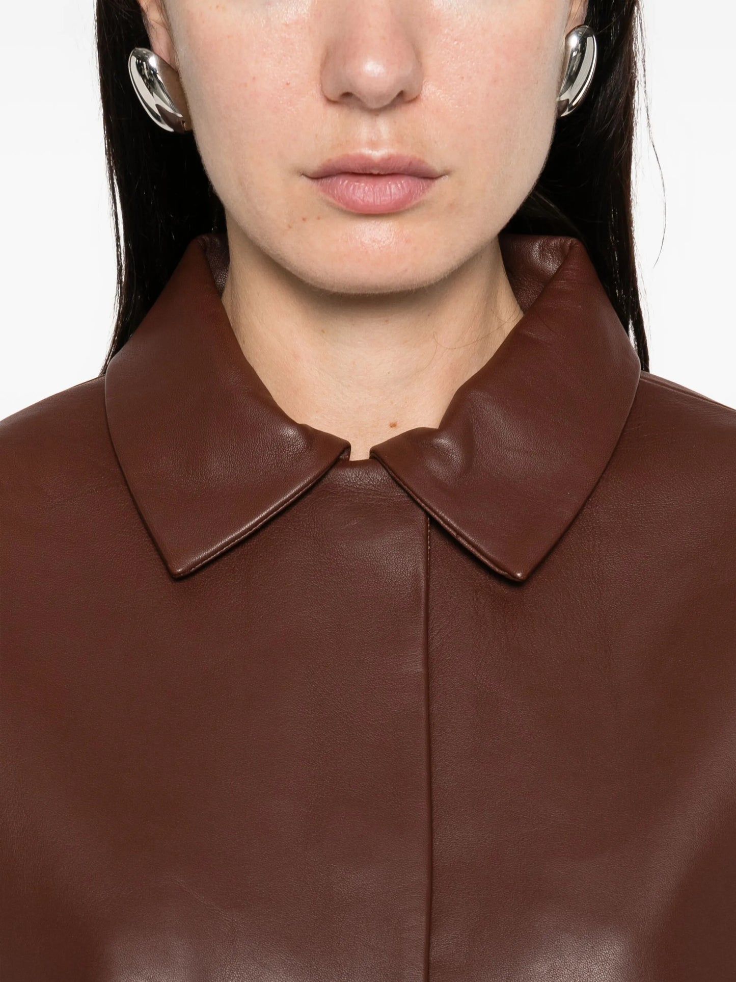 Cocoon leather jacket