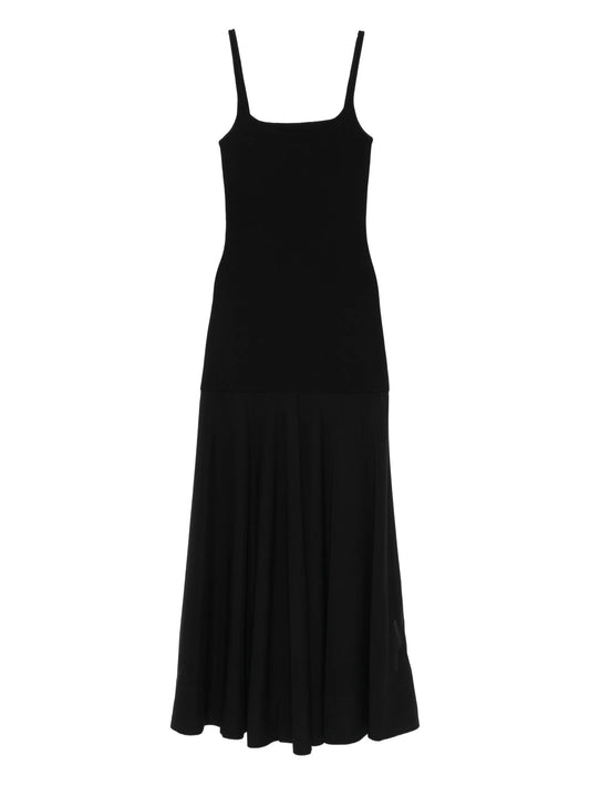 sheer circle hem maxi dress