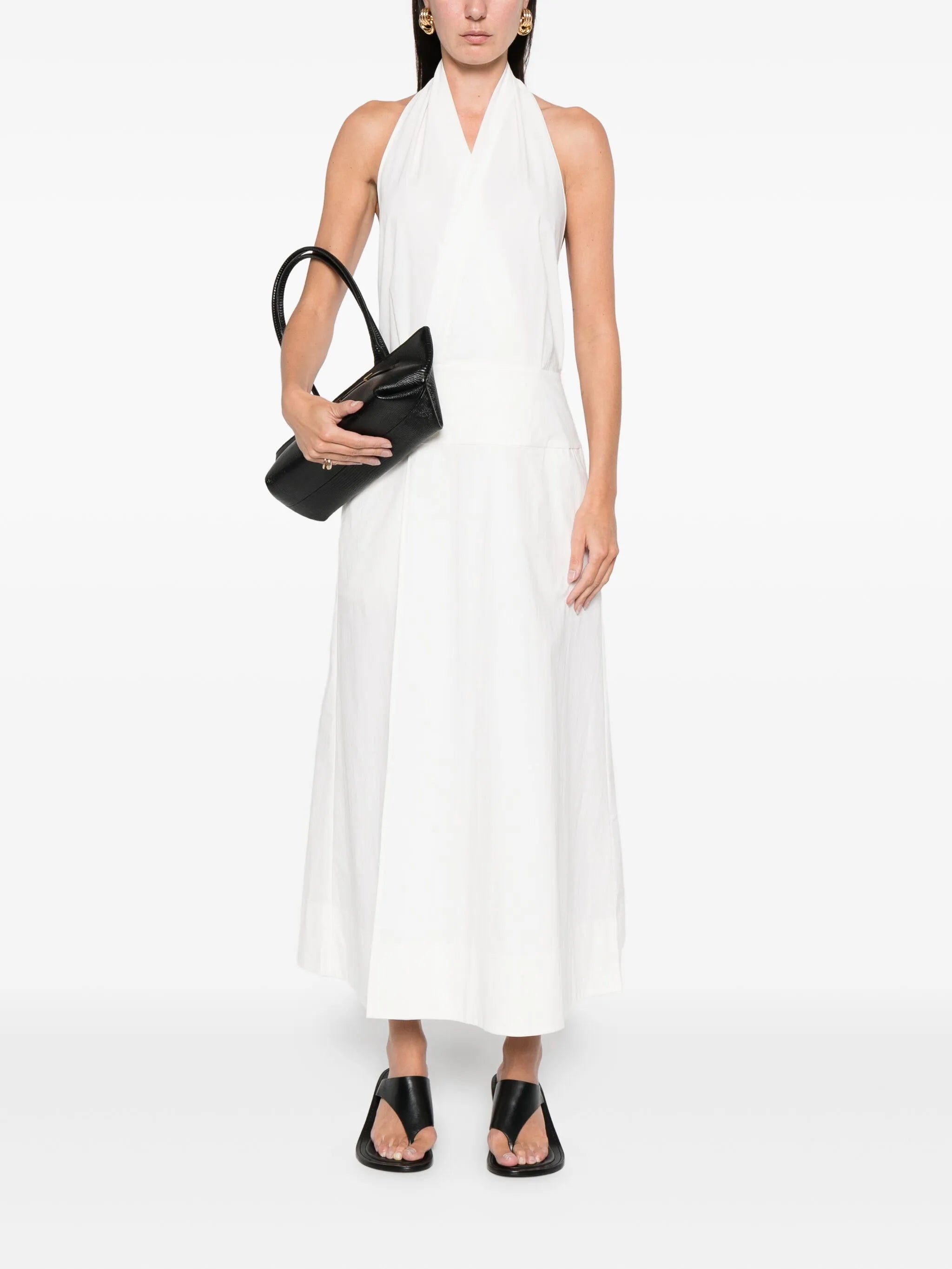 halter midi dress