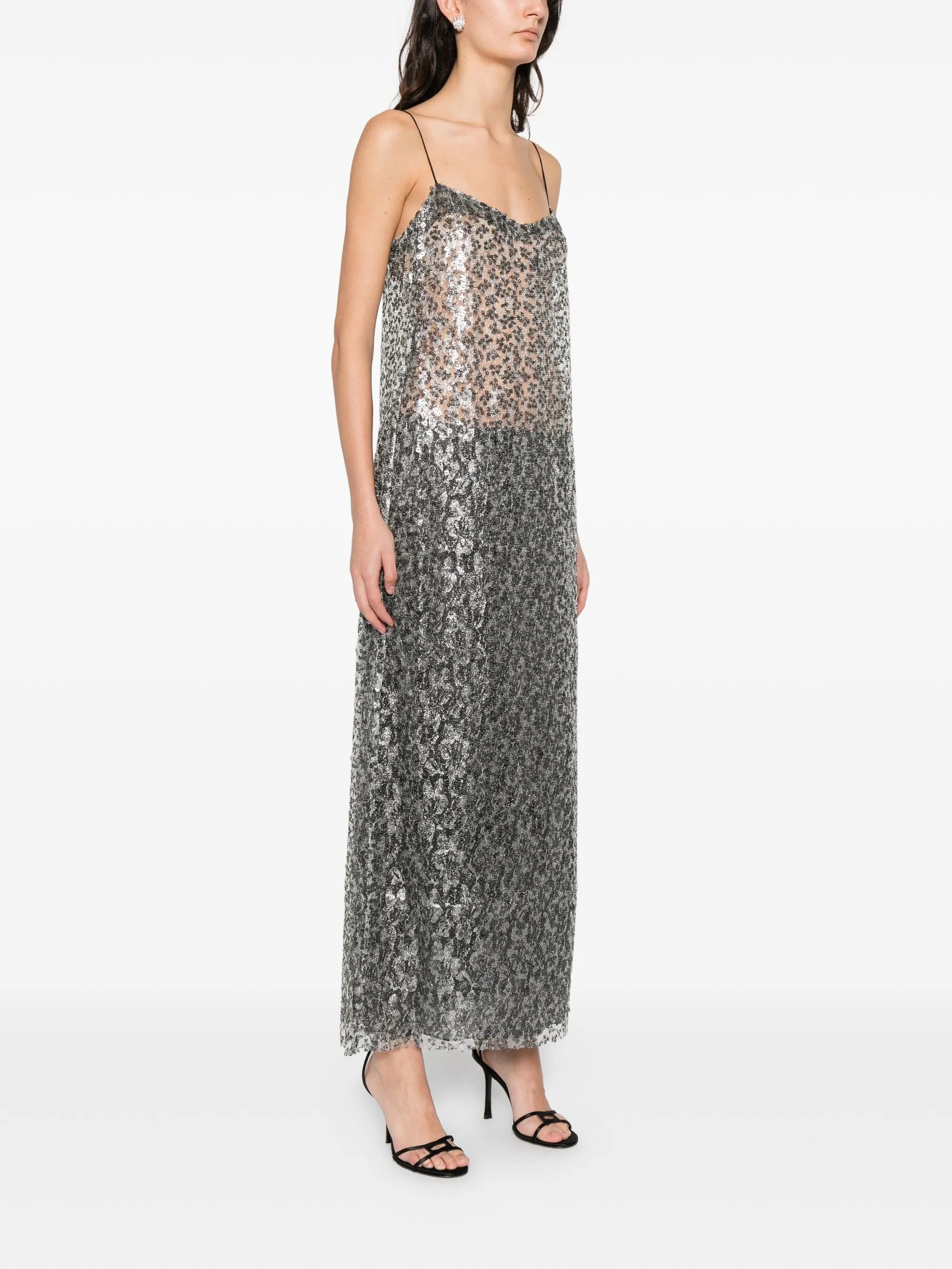 sequin-embellishment maxi dress