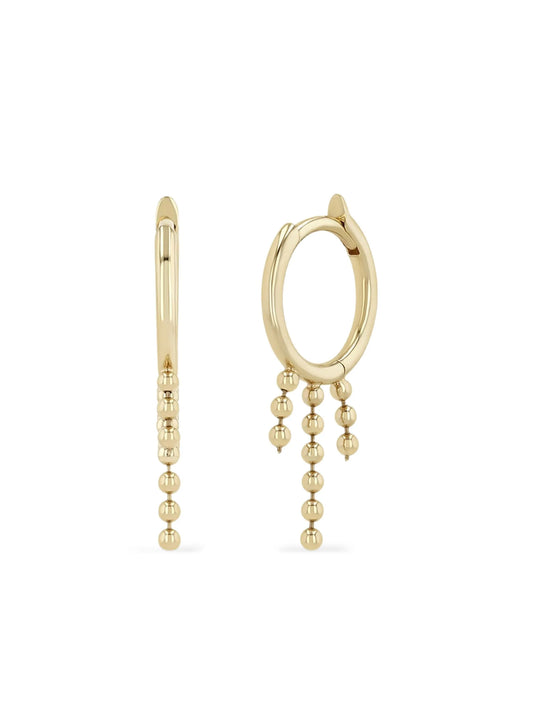 14CT yellow gold ball-chain earrings