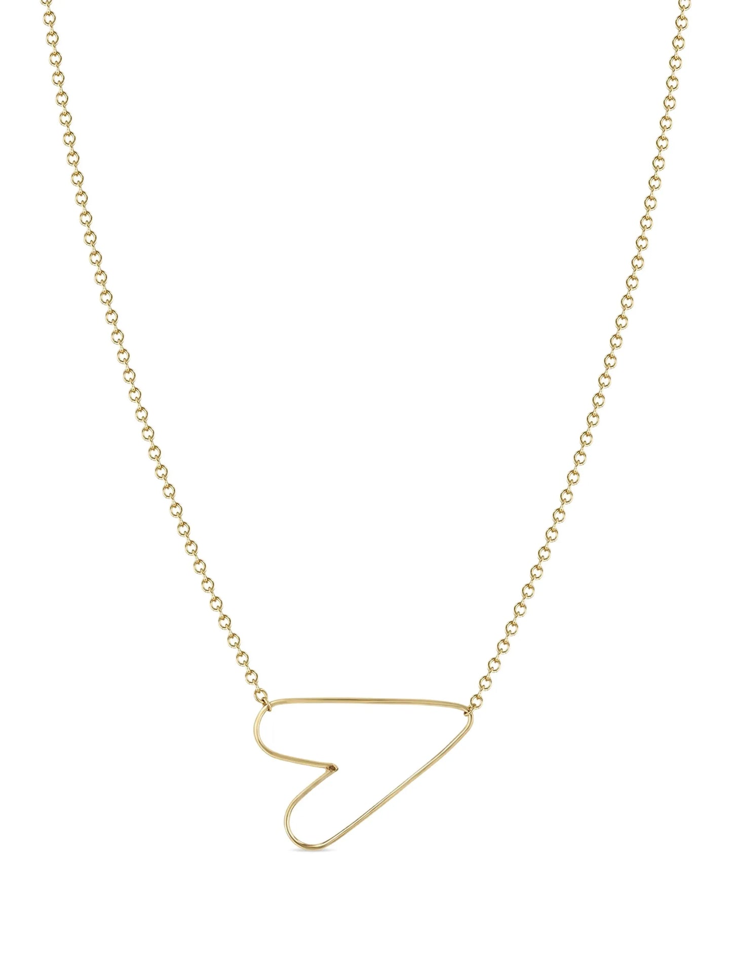 14CT yellow gold Anchored Heart necklace