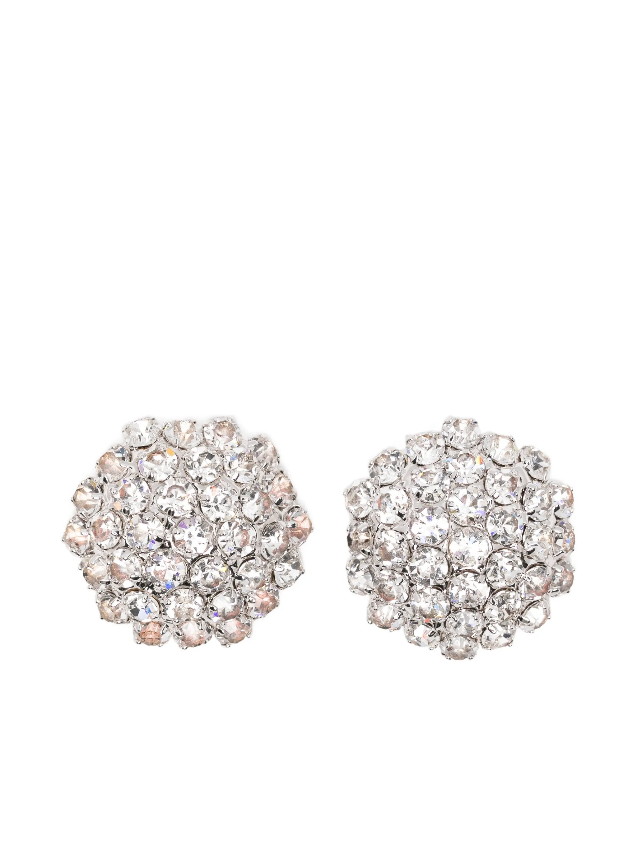 crystal flower earrings