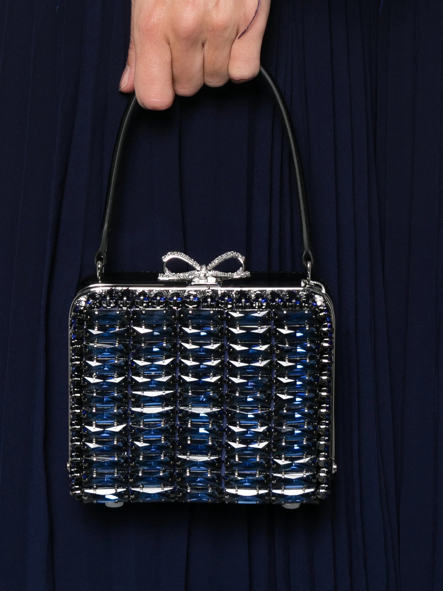 crystal-embellished top-handle mini bag