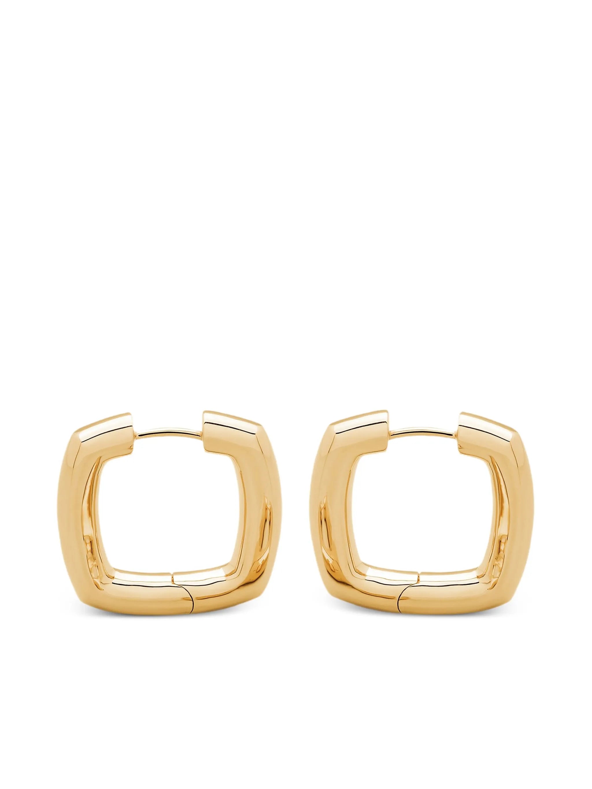 metal square hoop earrings