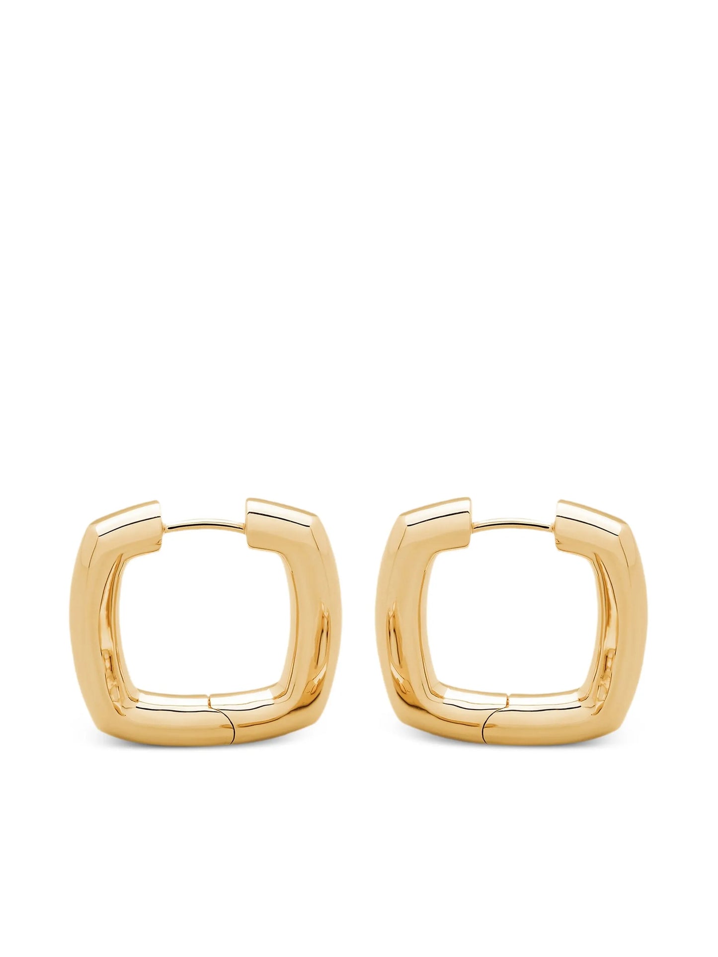 metal square hoop earrings