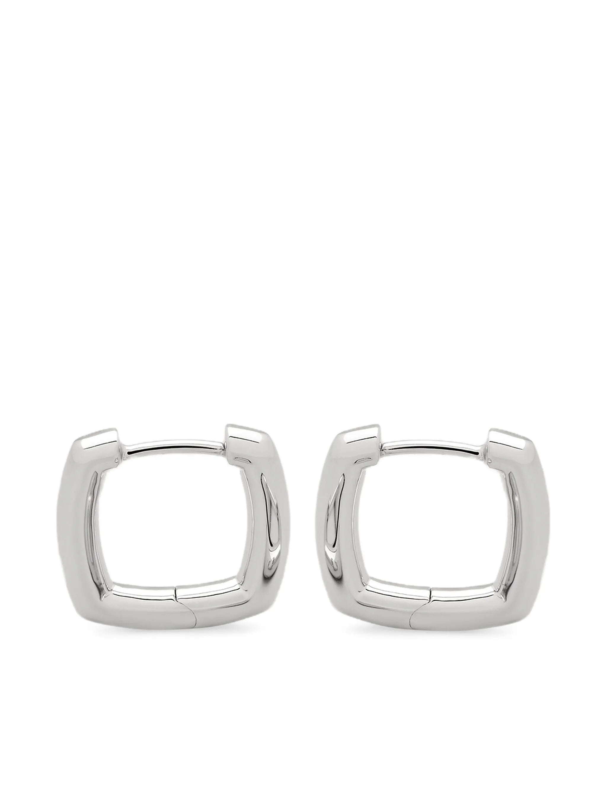 square-shape hoop earrings