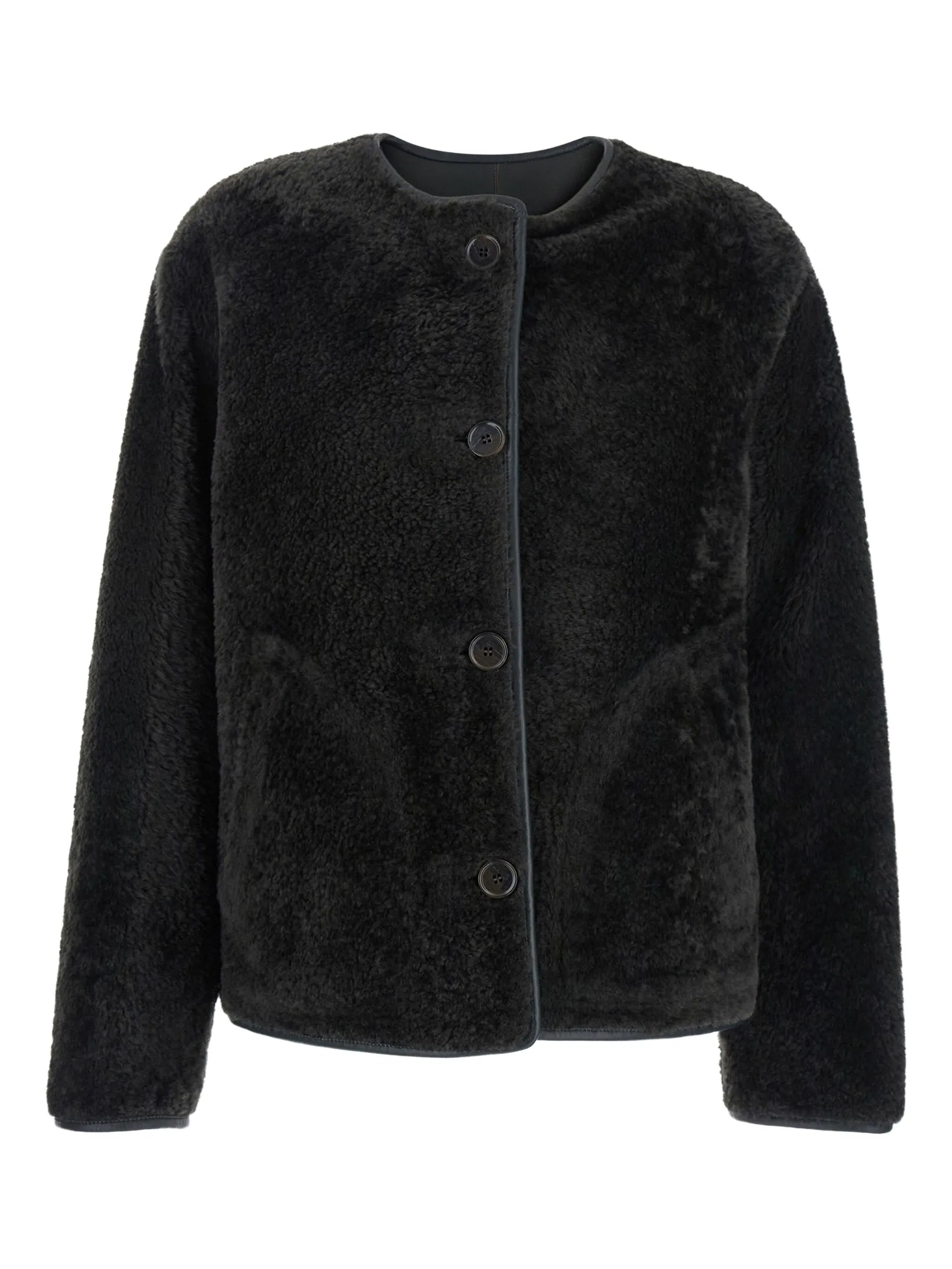 Lucine button-fastening shearling jacket