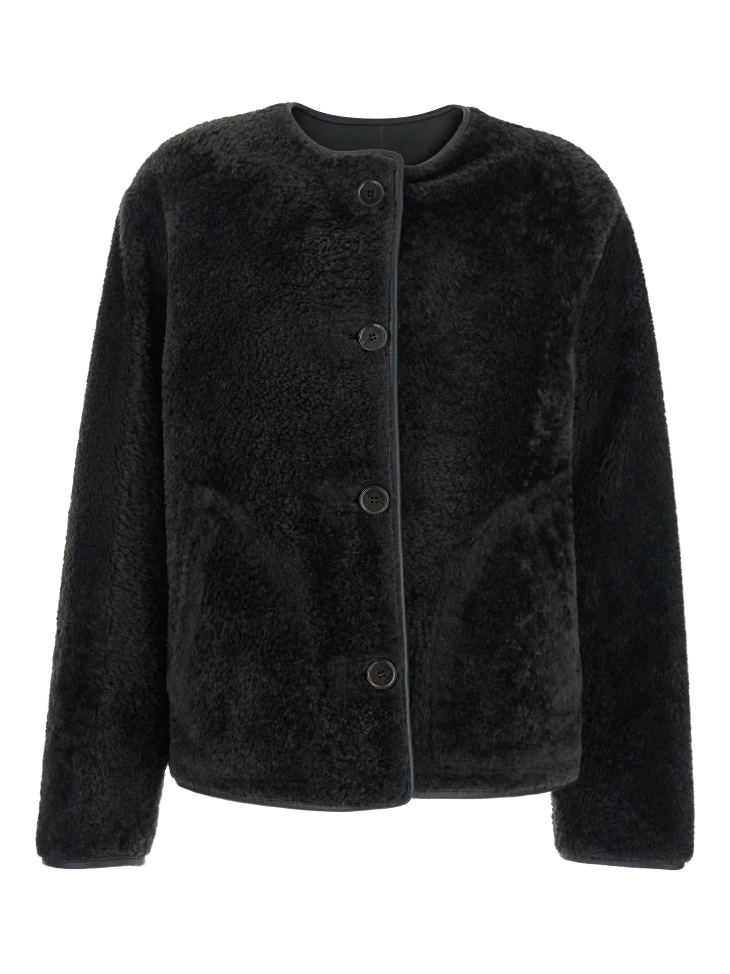 Lucine button-fastening shearling jacket