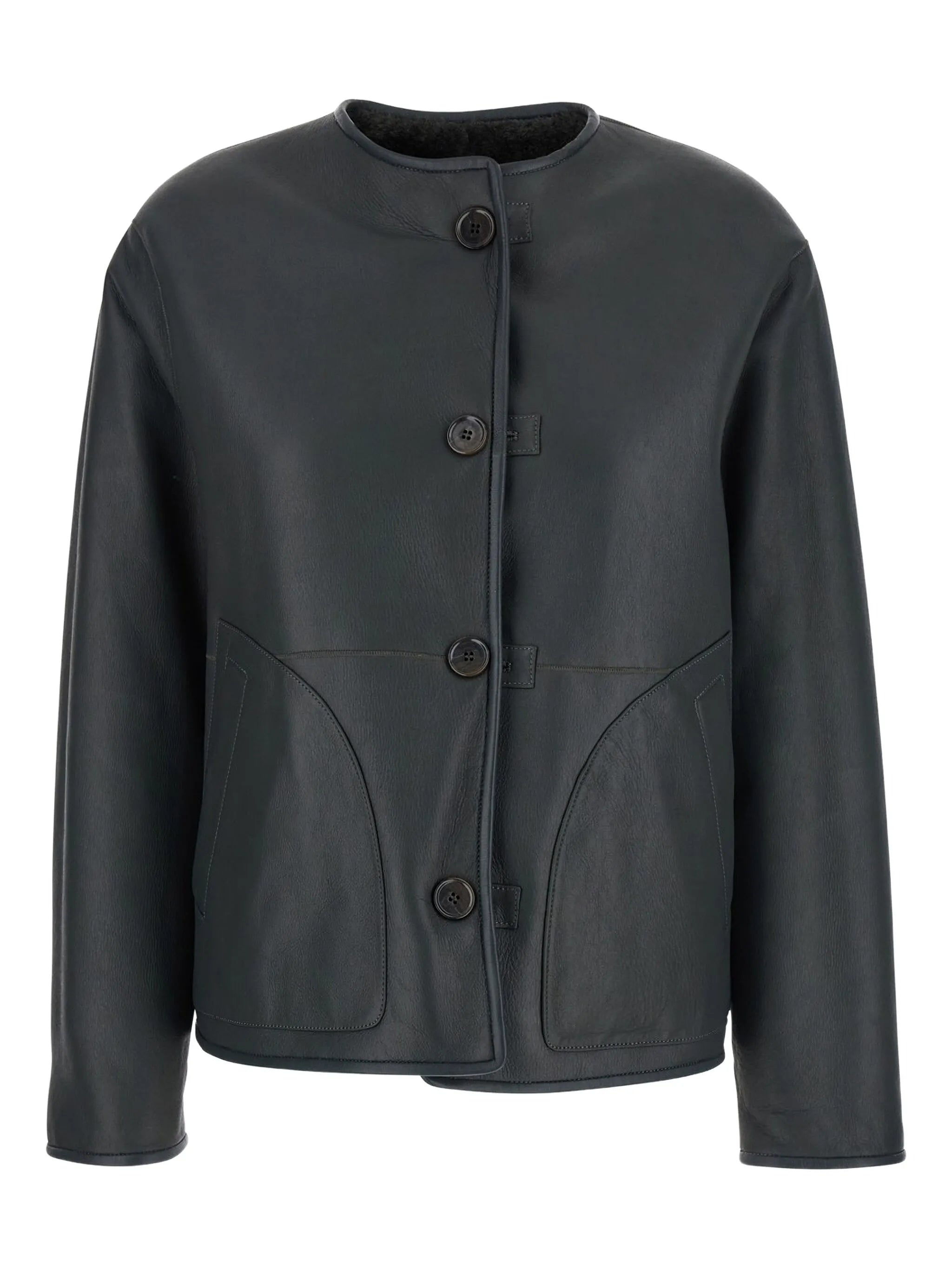Lucine button-fastening shearling jacket