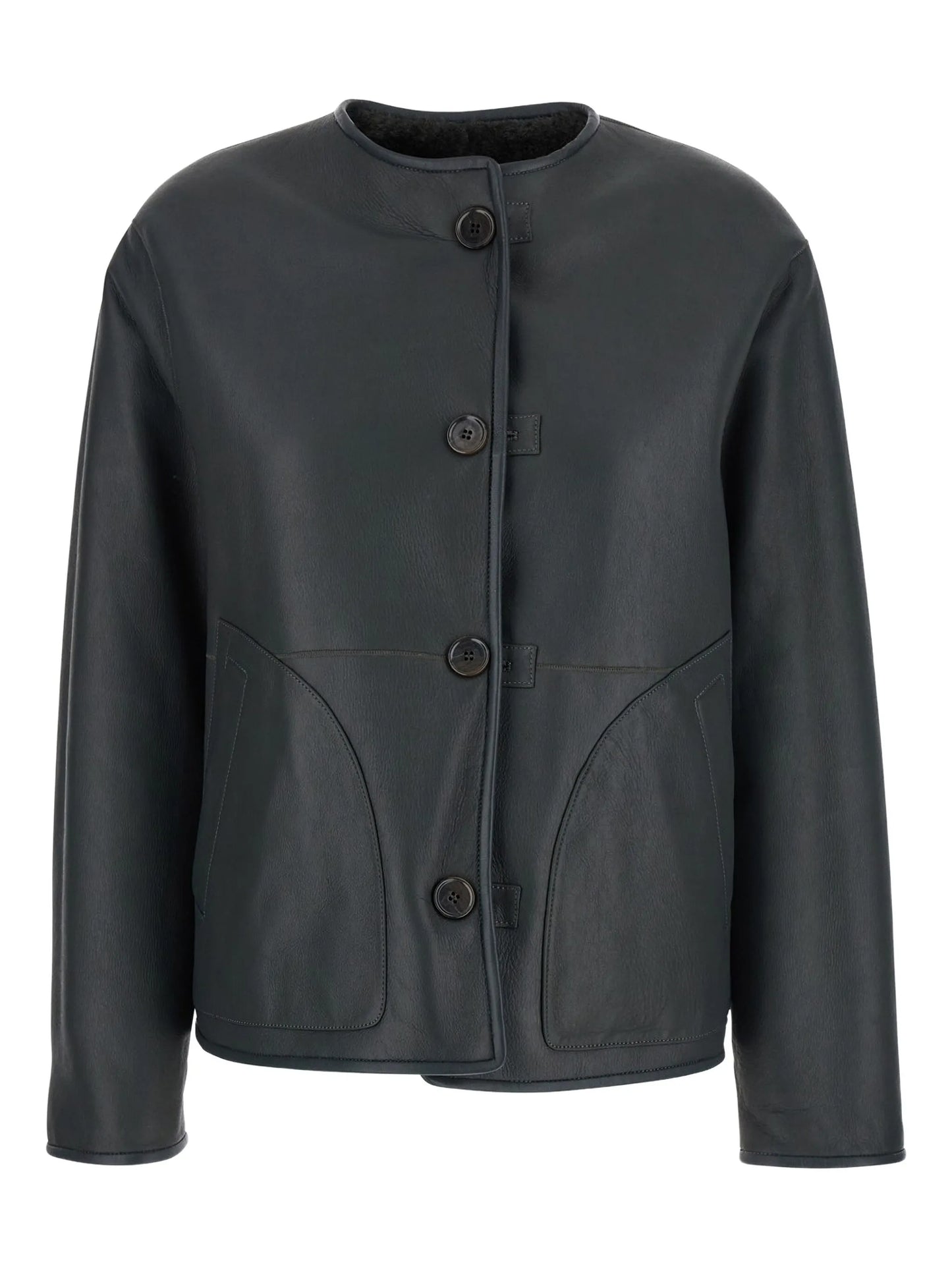 Lucine button-fastening shearling jacket
