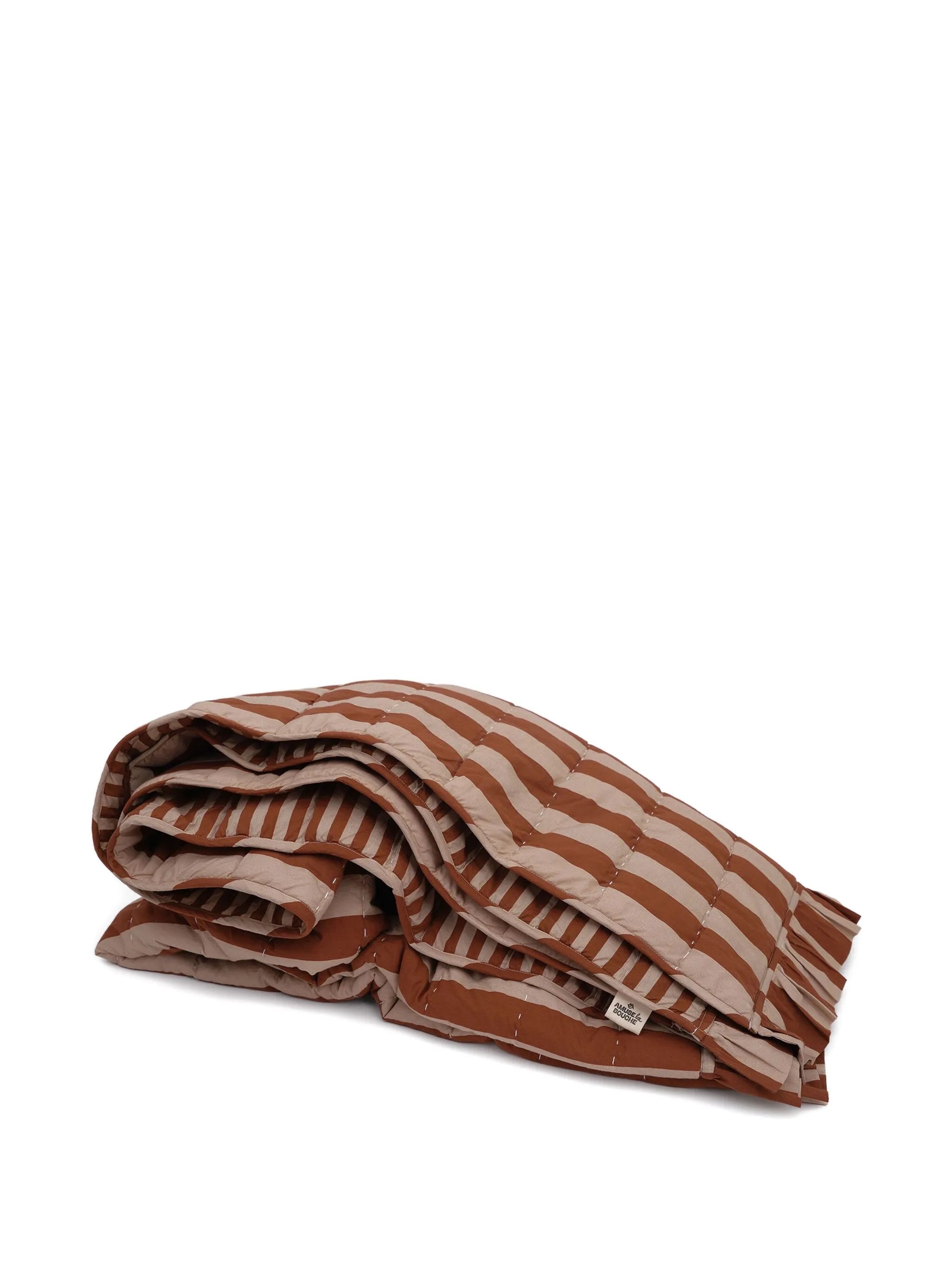 striped cotton quilt