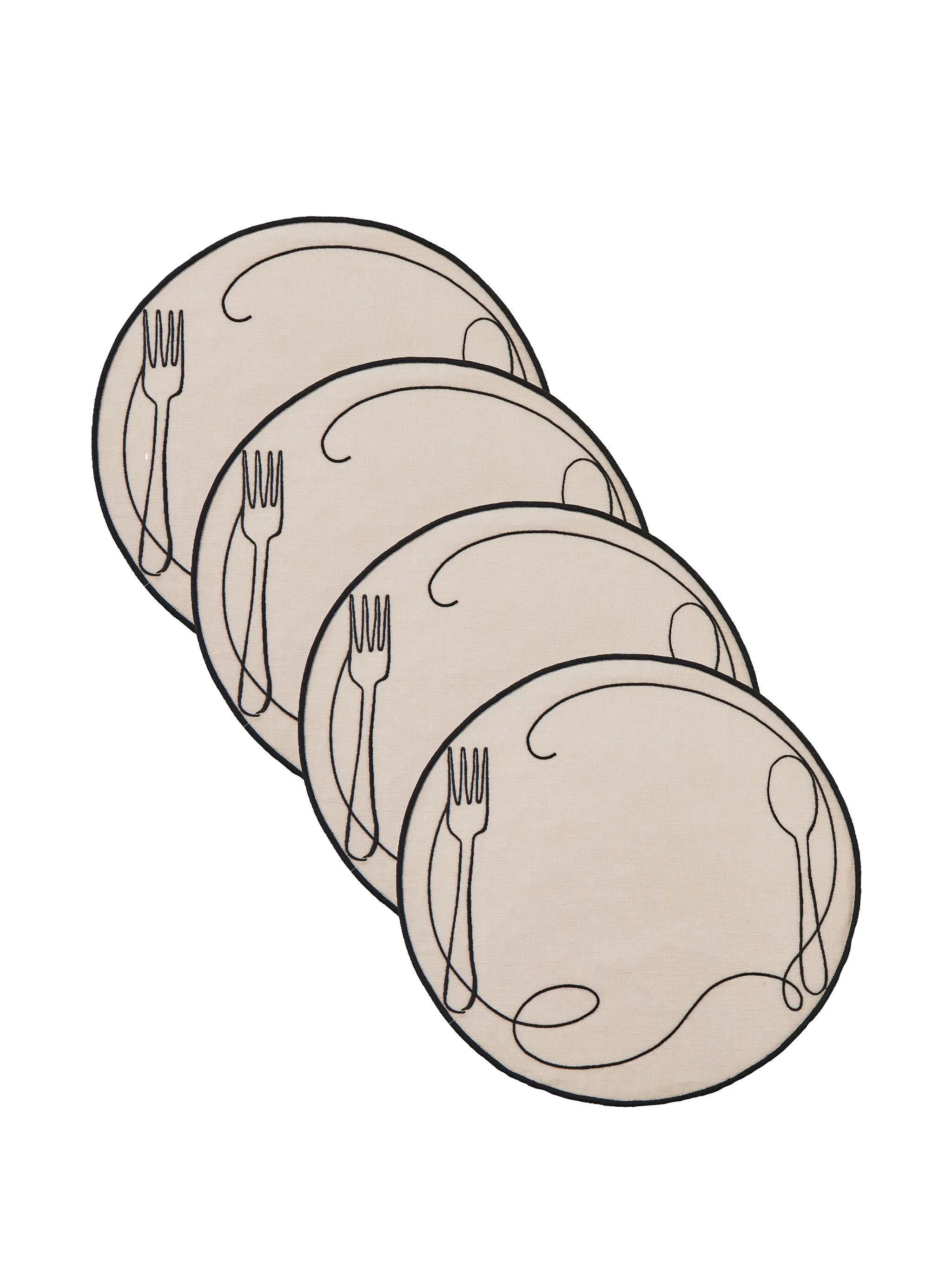 Line Drawing linen placemats (set of four)