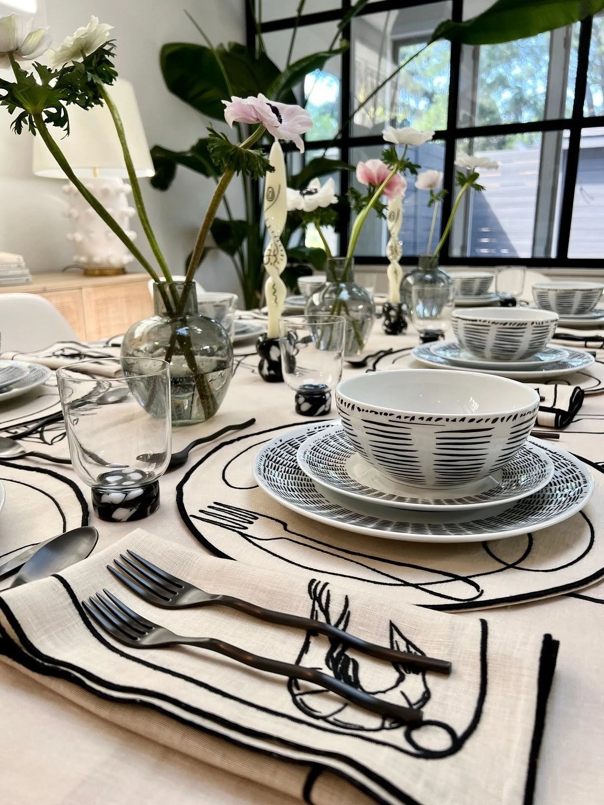 Line Drawing linen placemats (set of four)