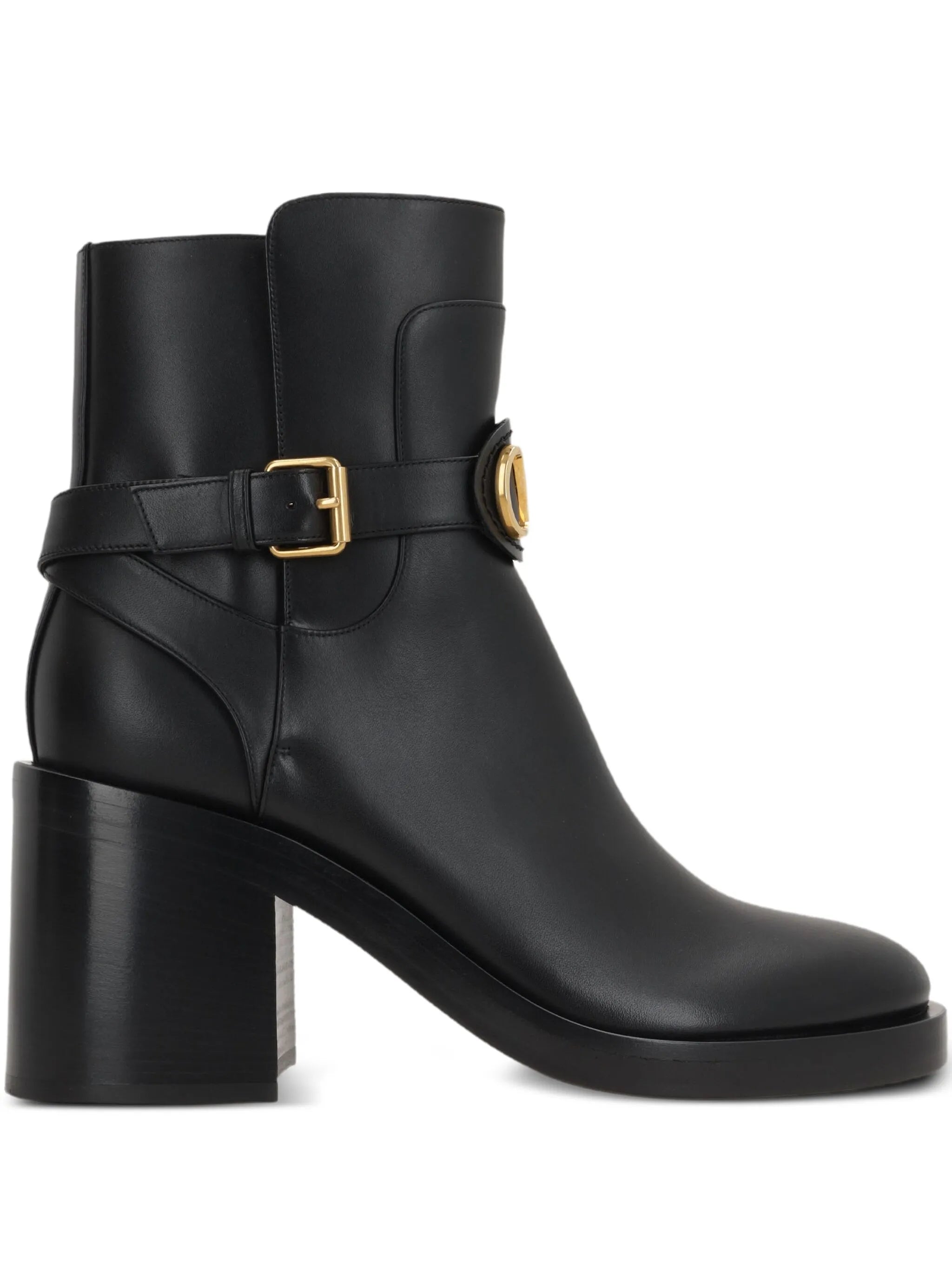 70mm buckle-strap logo boots
