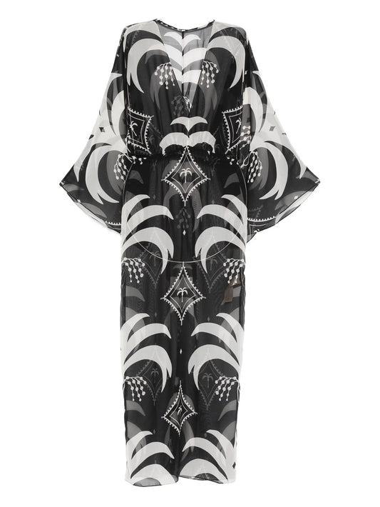 Spiritual Healers cape-sleeve maxi dress