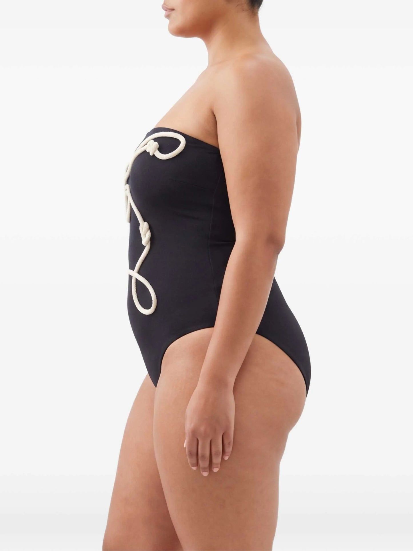 string-appliqué swimsuit