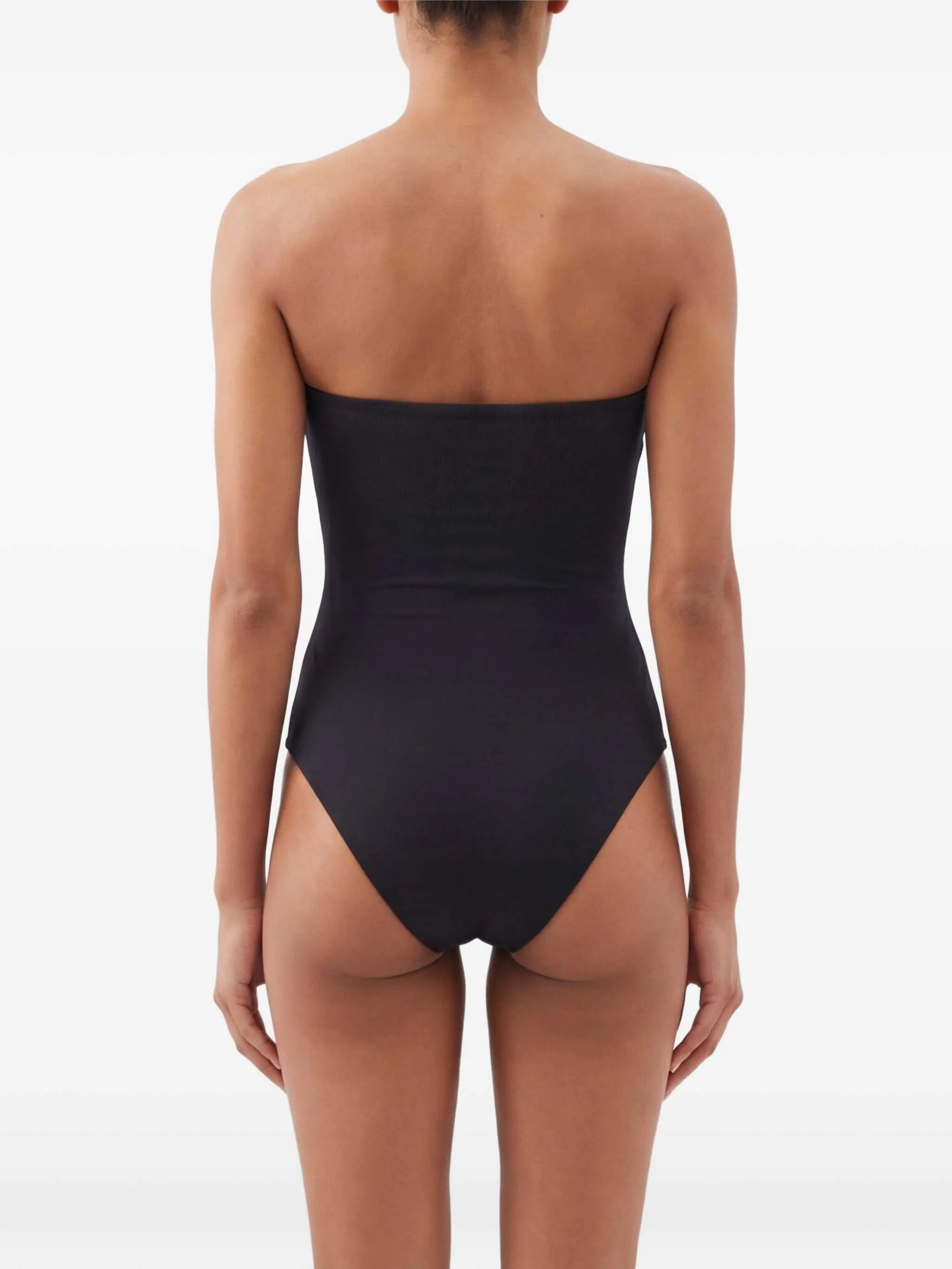 string-appliqué swimsuit