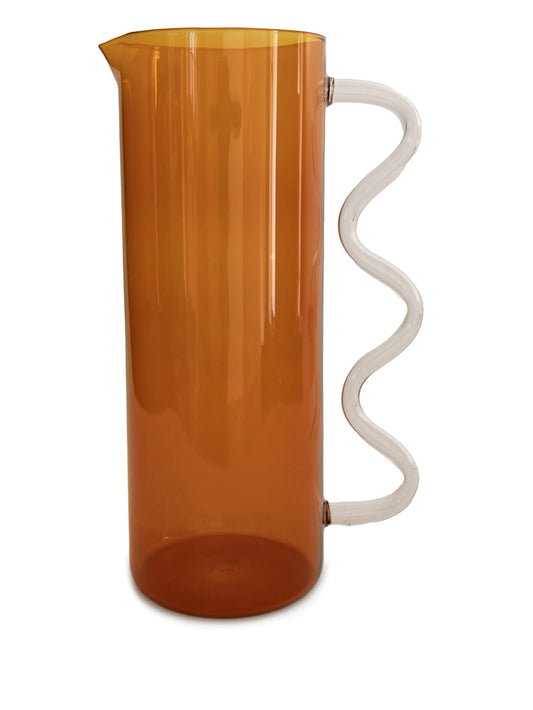 wave glass pitcher (25cm x 10cm)