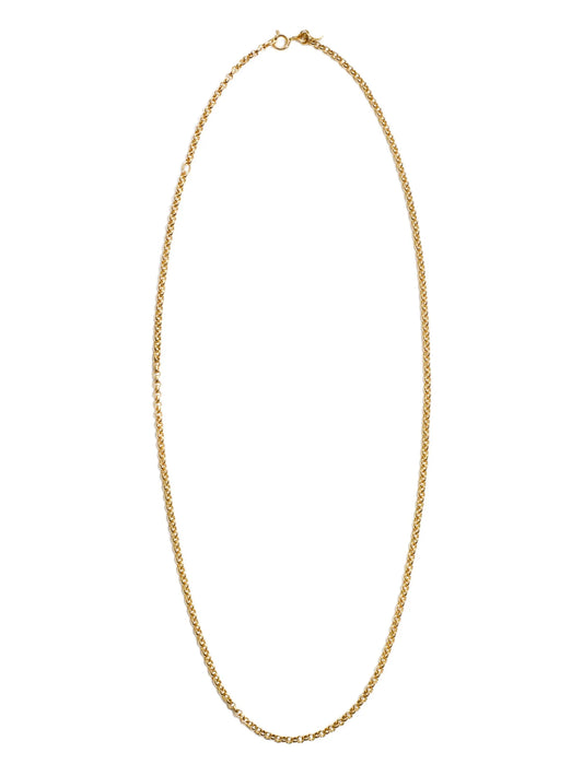 14K yellow gold agate chain necklace