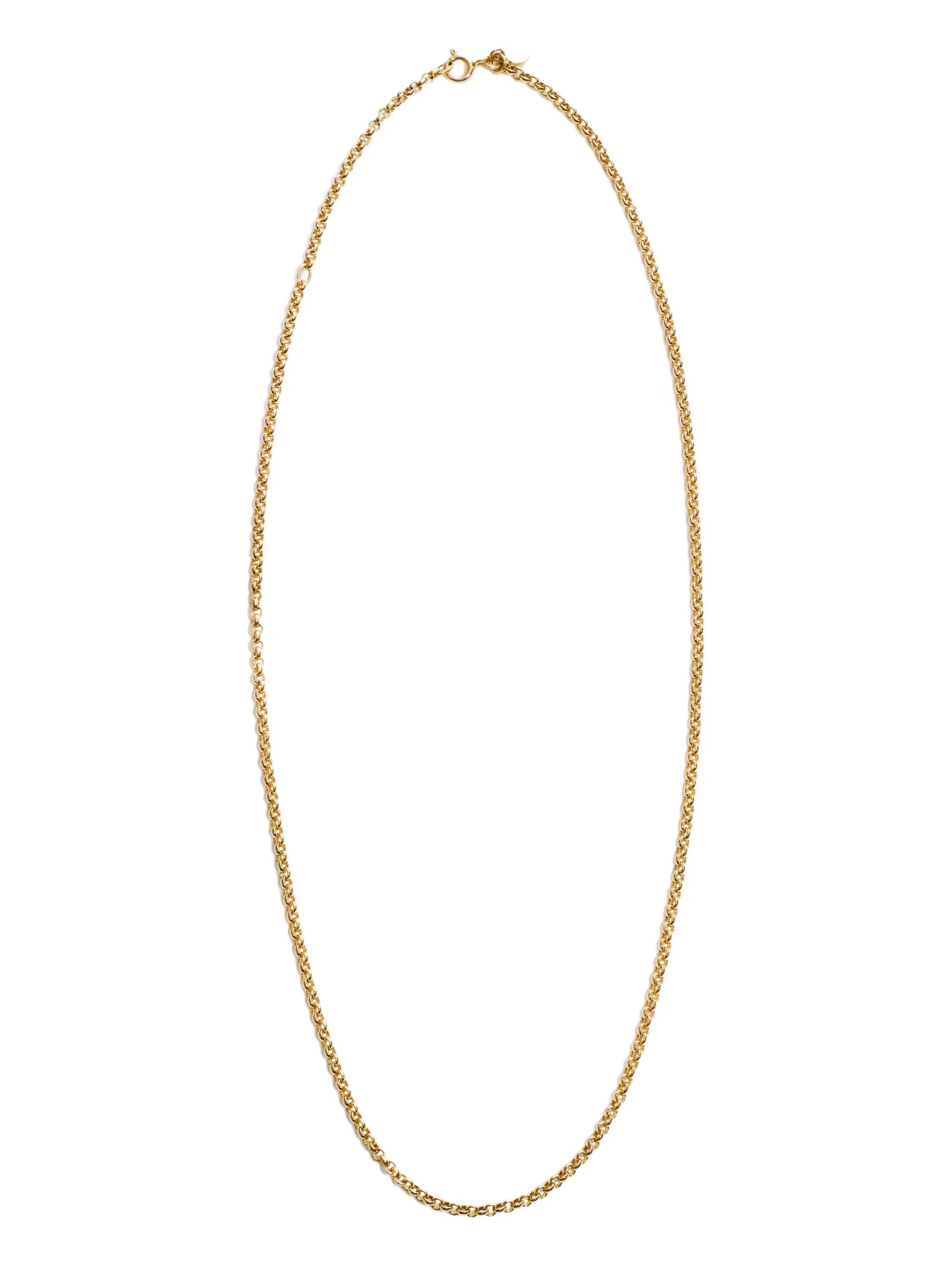 14CT yellow gold agate chain necklace