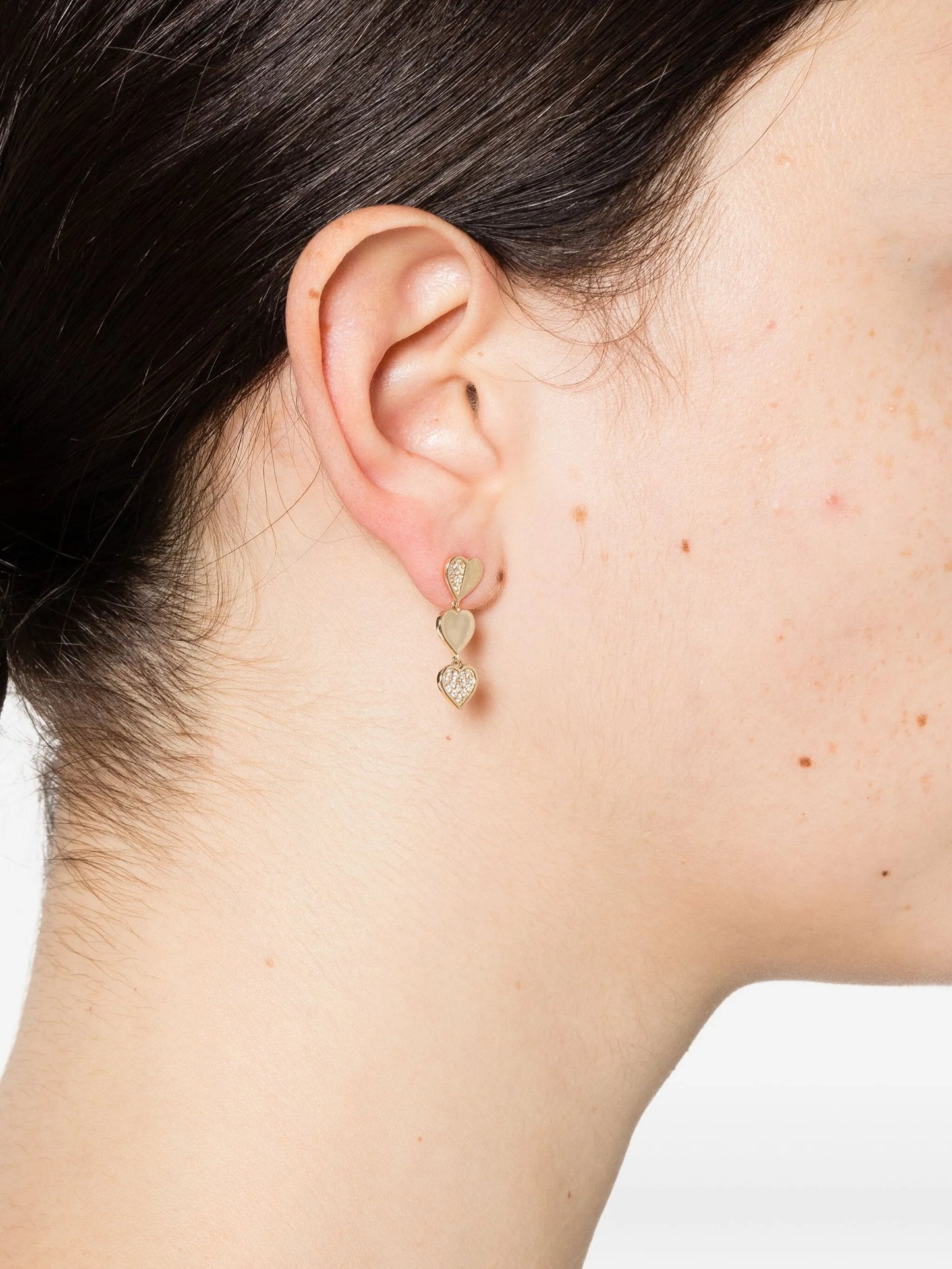 14CT yellow gold Heart earrings