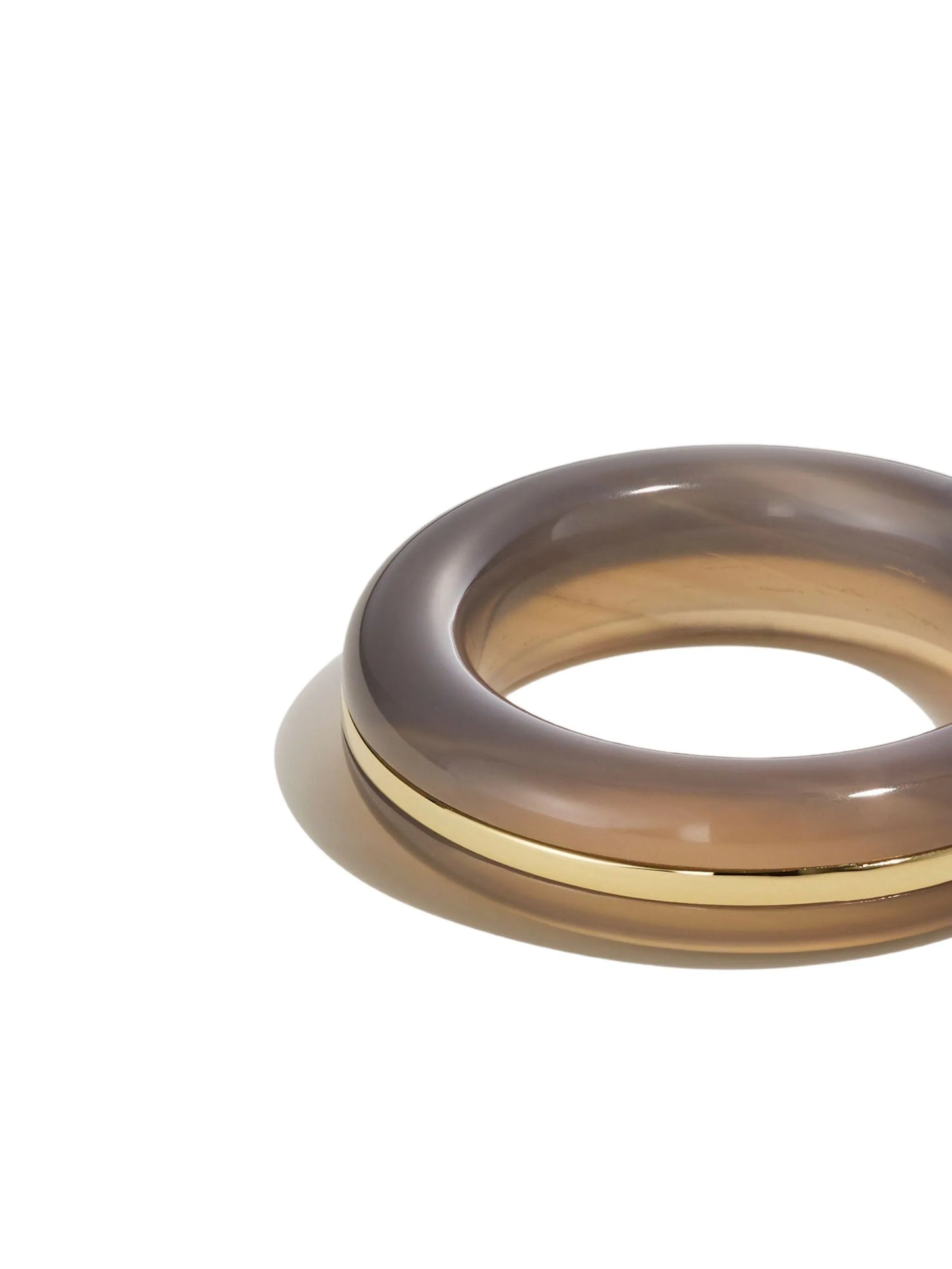14K gold agate ring