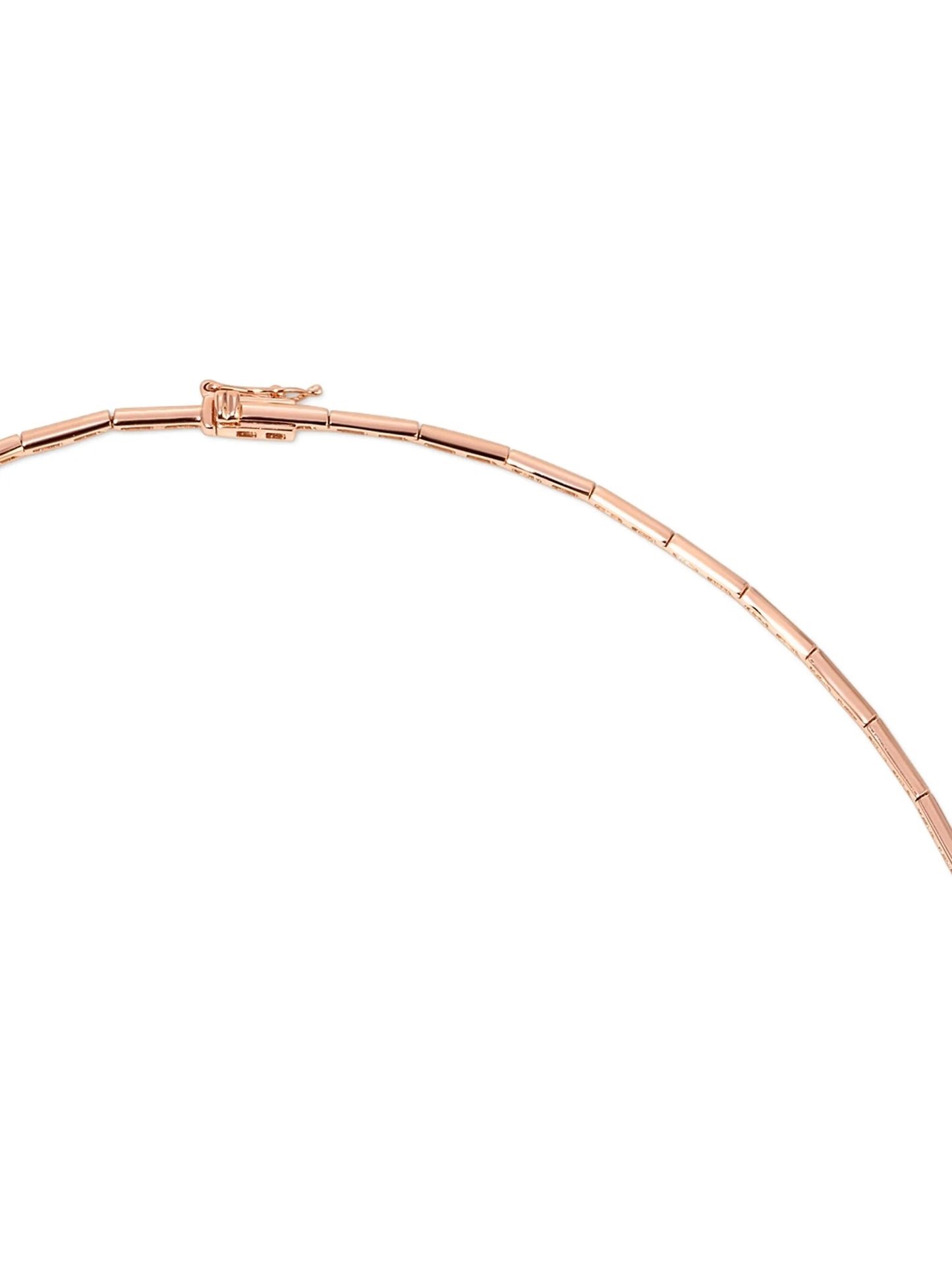18CT rose gold pink sapphire necklace