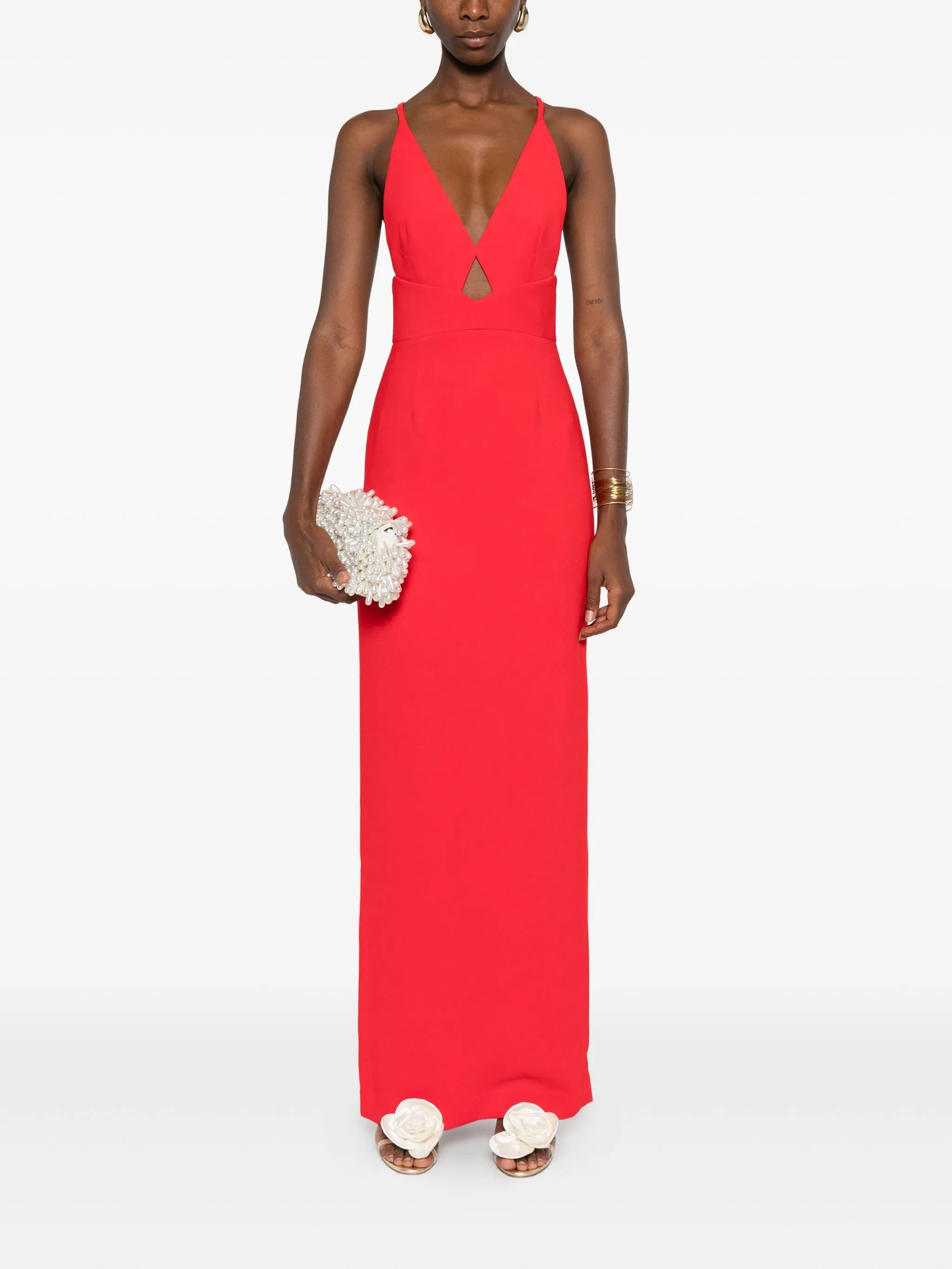 Milly cross-back maxi dress