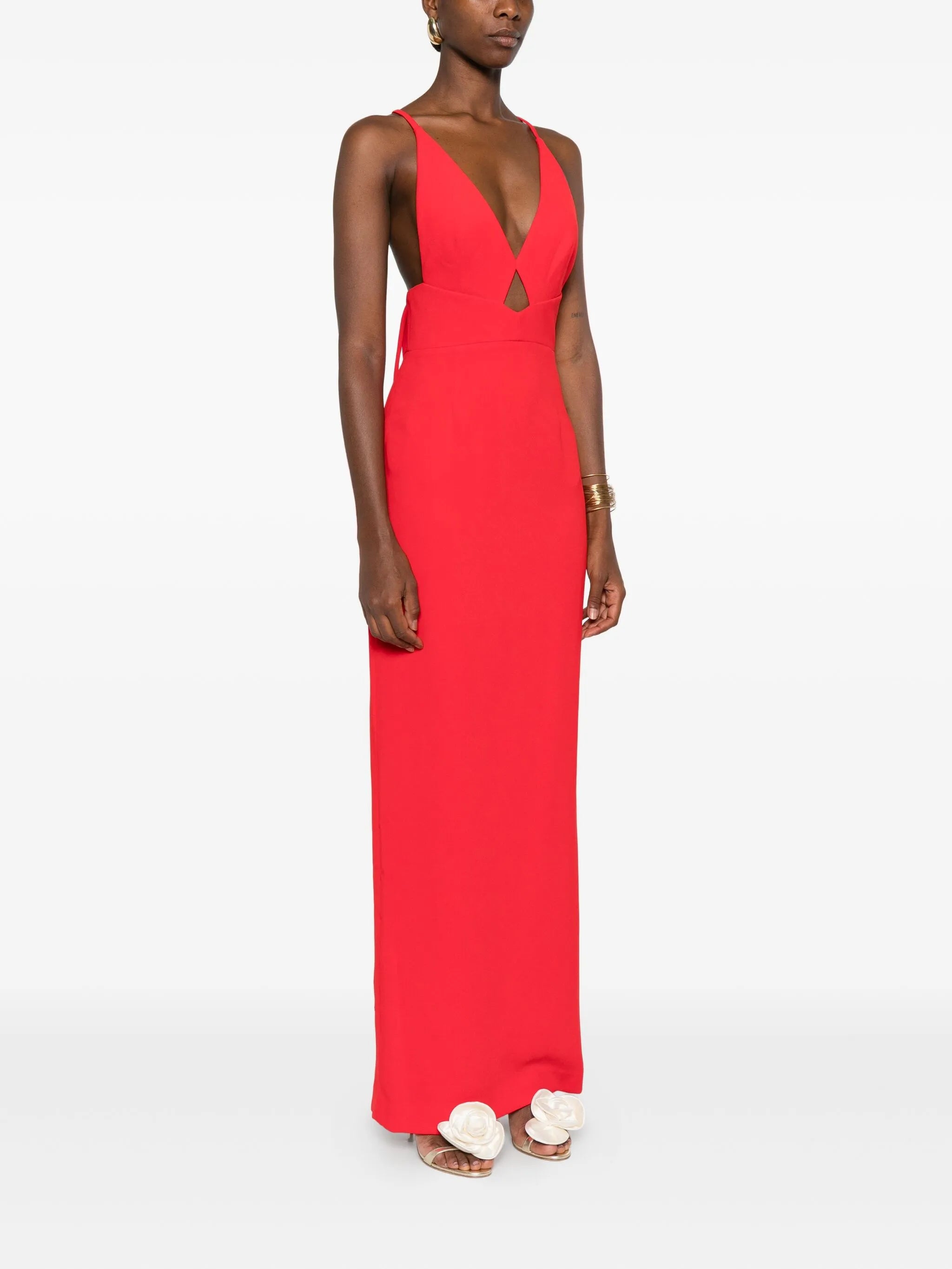 Milly cross-back maxi dress