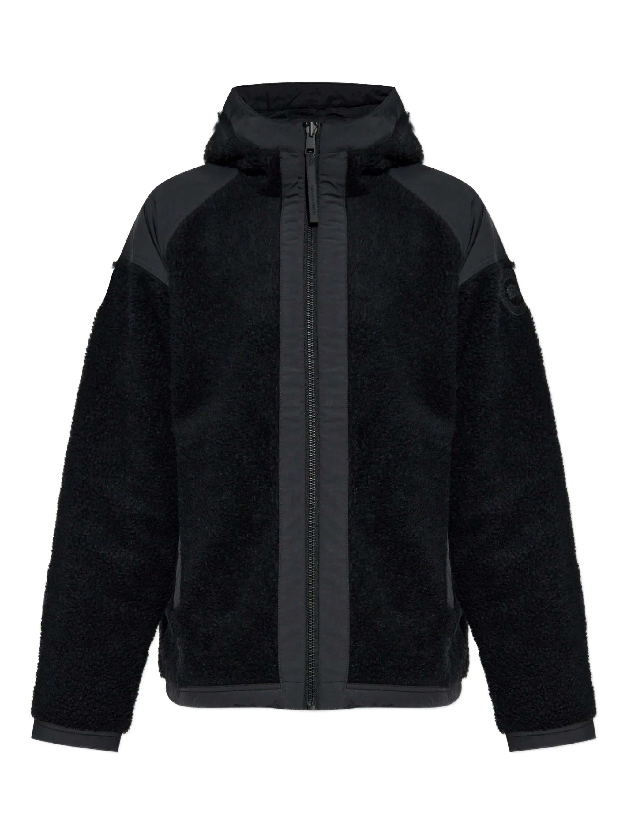 logo-patch fleece jacket