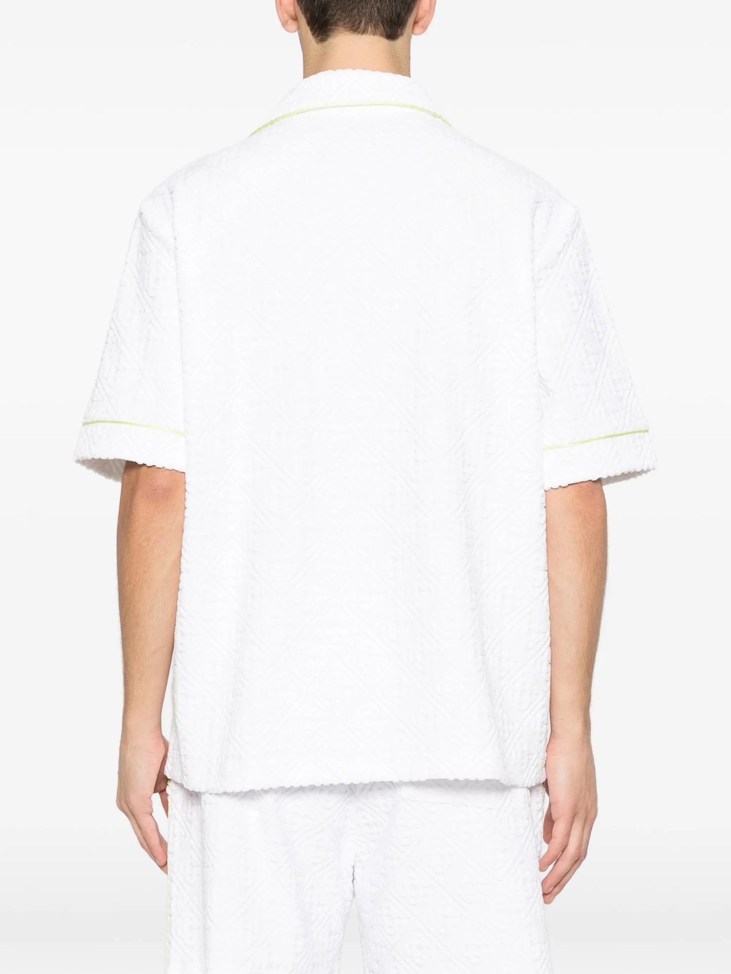 logo-patch terry-cloth shirt