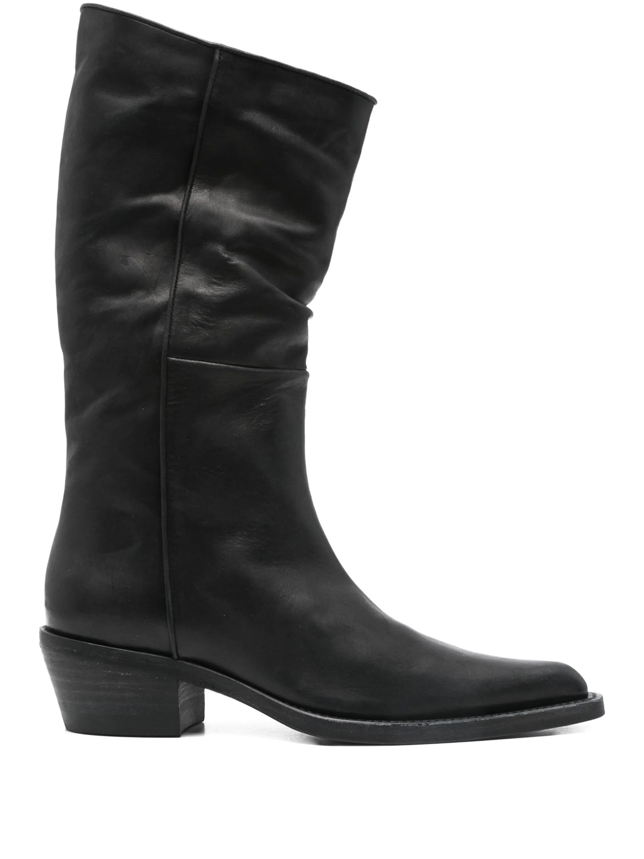 Clive leather pointed-toe boots